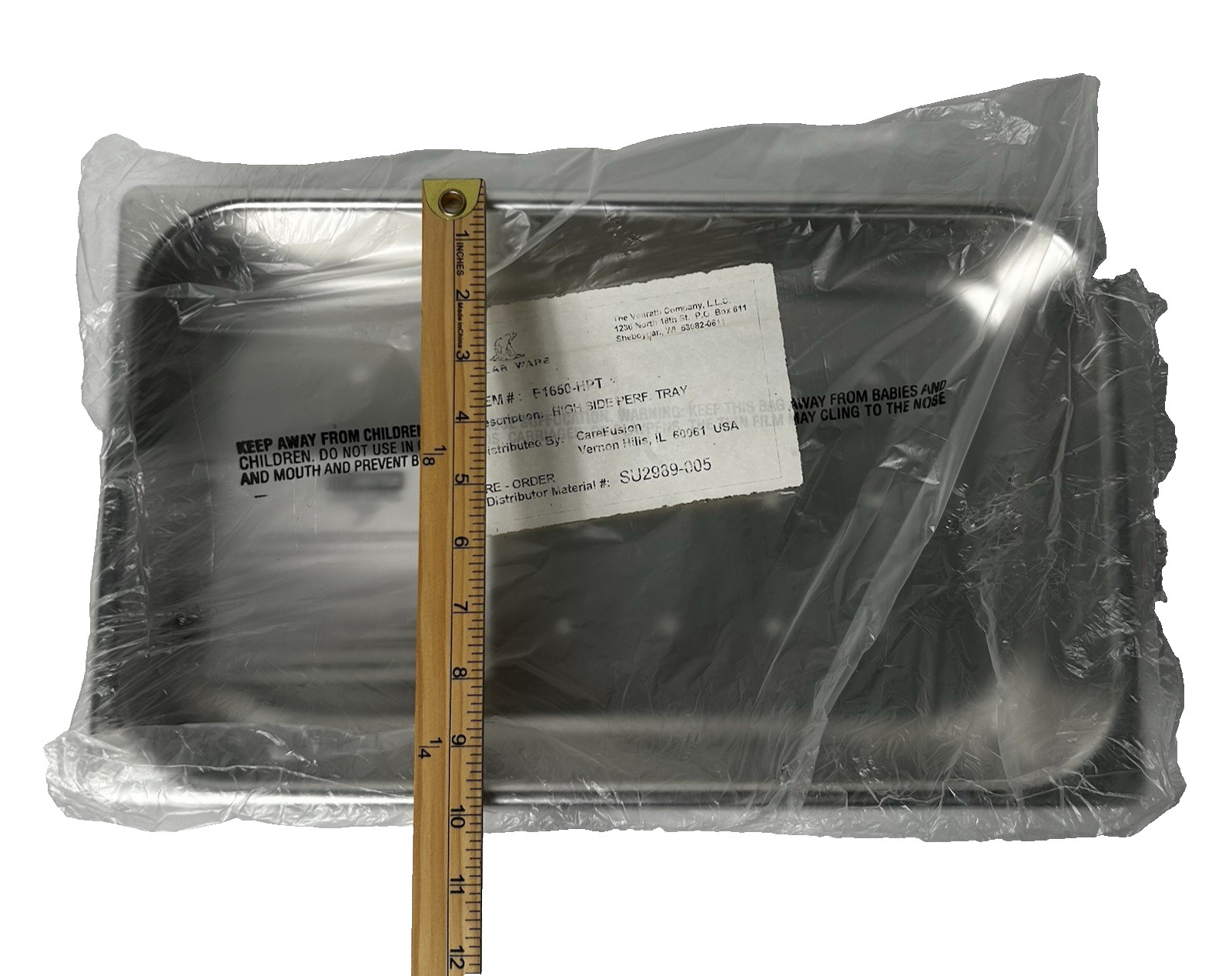 Polar Ware Medical Tray E-1650-HPT Stainless Steel