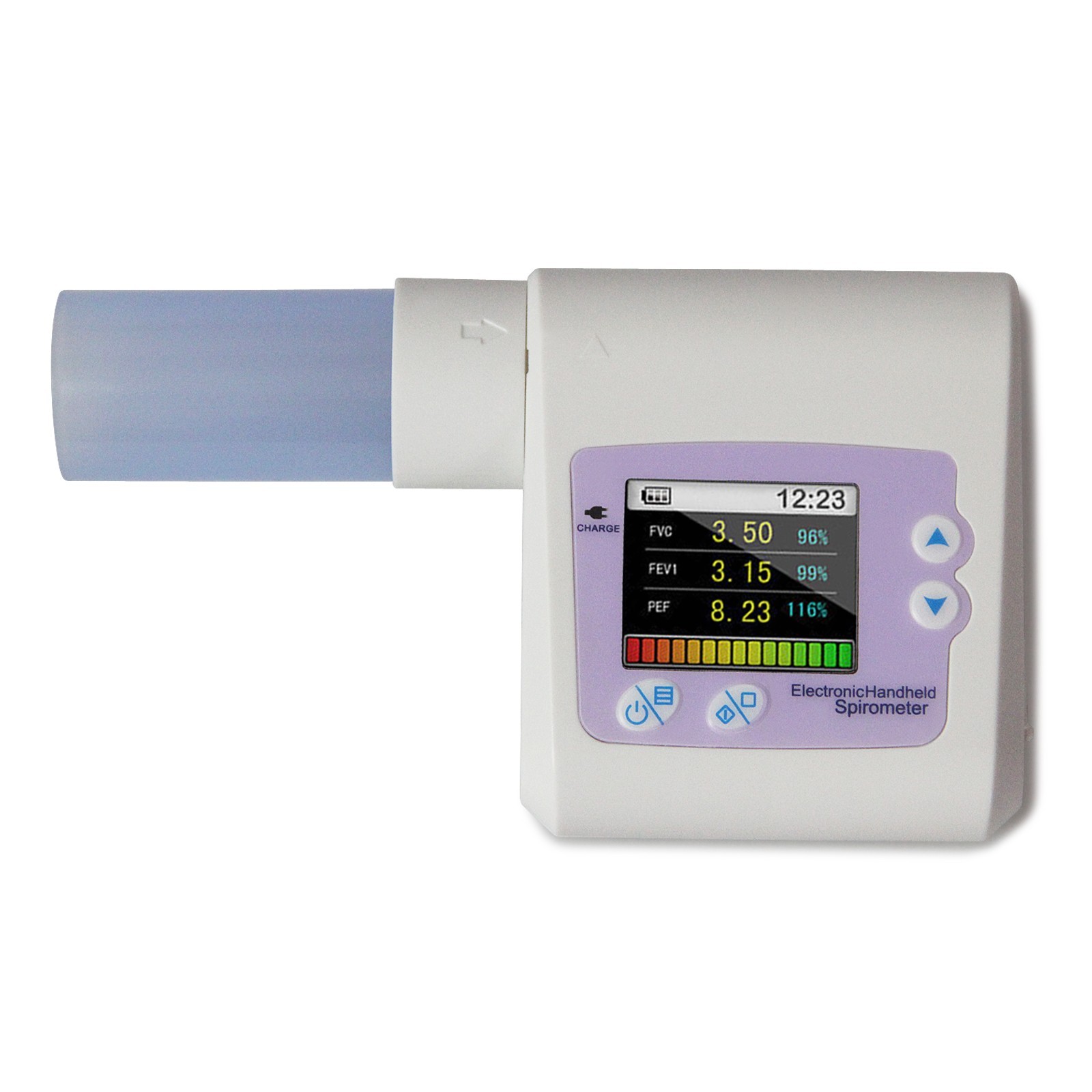 Handheld Spirometer Pulmonary Function Lung Volume Rechargeable espirómetro USB