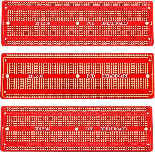 Solderable Breadboard Prototype PCB Board Kit 6.8×2.05 Inch Red 3 P Color: Red