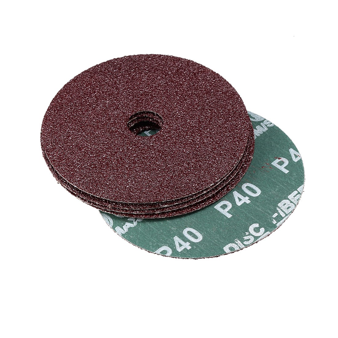 4-Inch x 5/8-Inch Aluminum Oxide Resin Fiber Discs Center Hole 40 Grit 10Pcs