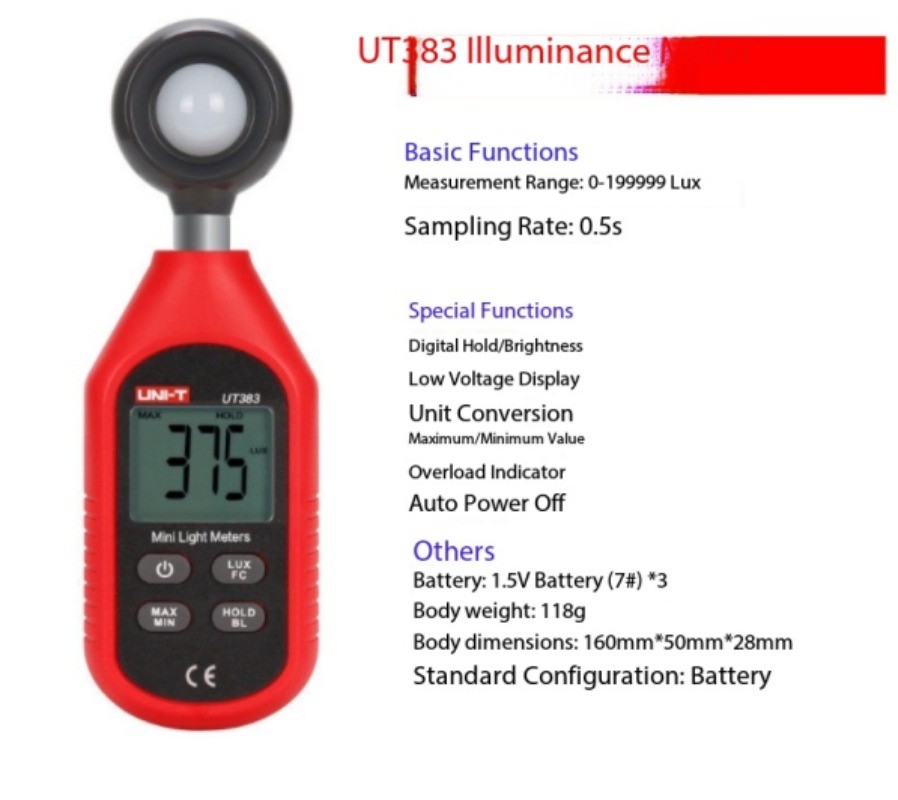 Mini Lux Meter, Digital Lux Meter, Brightness Photometer, Sound Level Meter