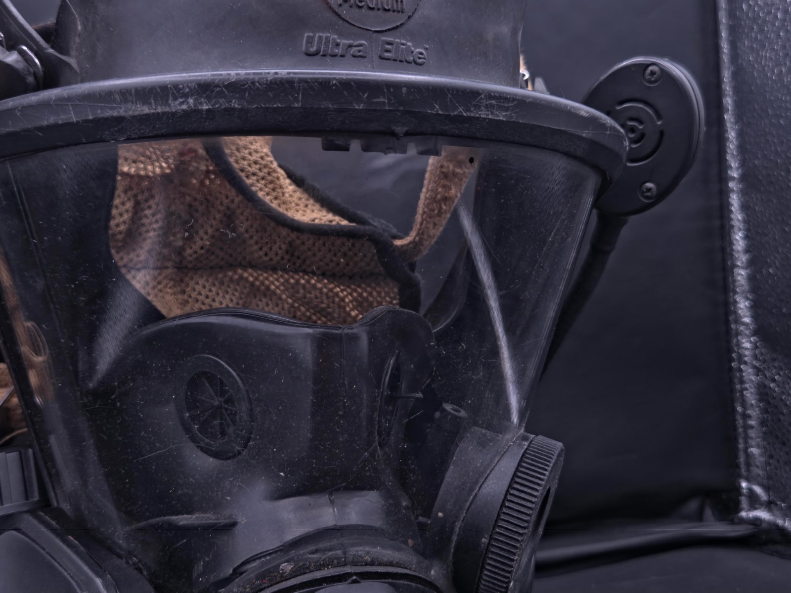 MSA Ultra Elite Full Face Respirator Mask Medium Comms Mic Untested Parts Repair