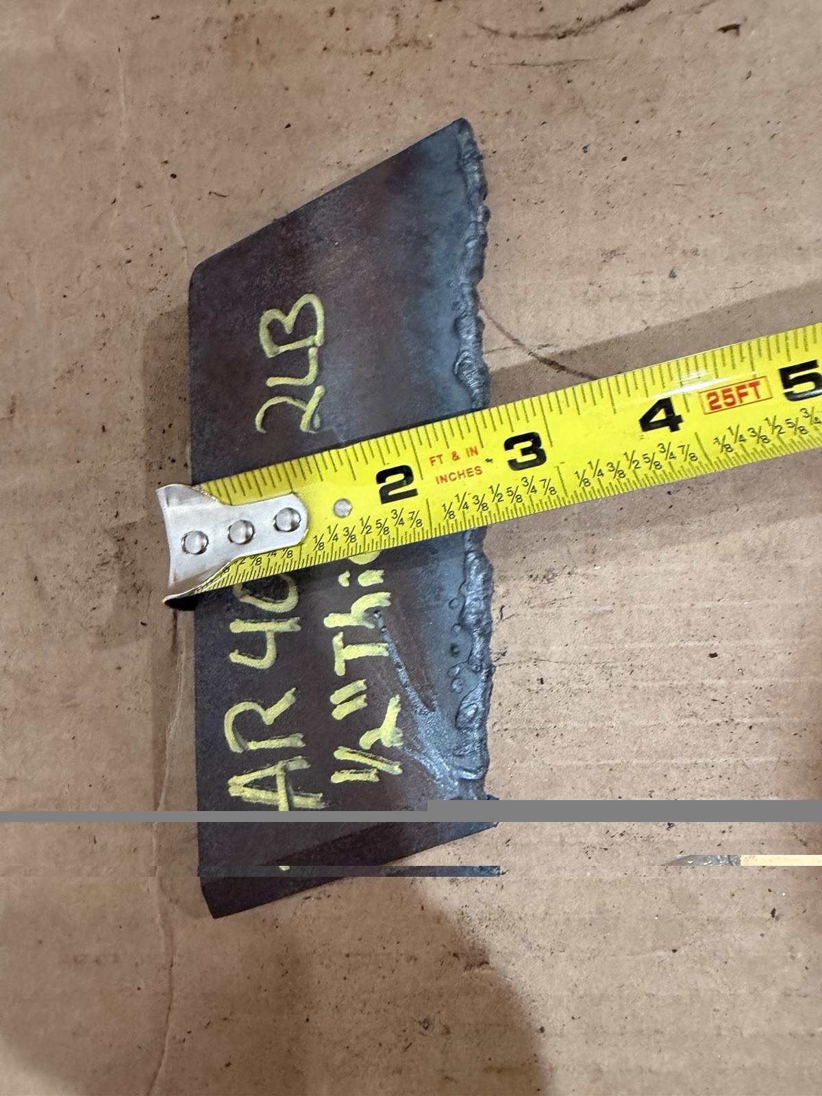 Irregular Piece of Abrasive Resistant Steel Plate – AR400 – 1/2” Thickness