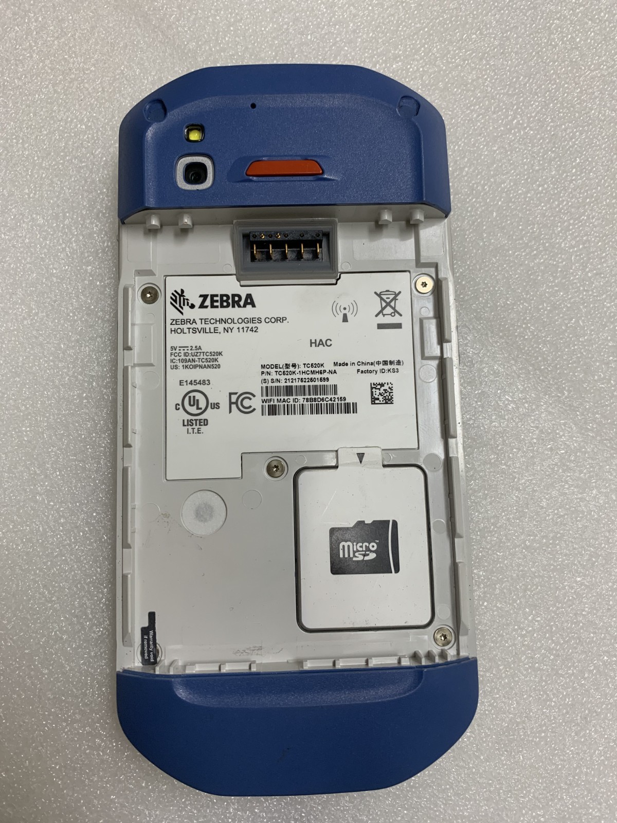 Zebra TC52X (TC520K-1HCMH6P-NA) Mobile Barcode Scanner w/Battery-Tested Good