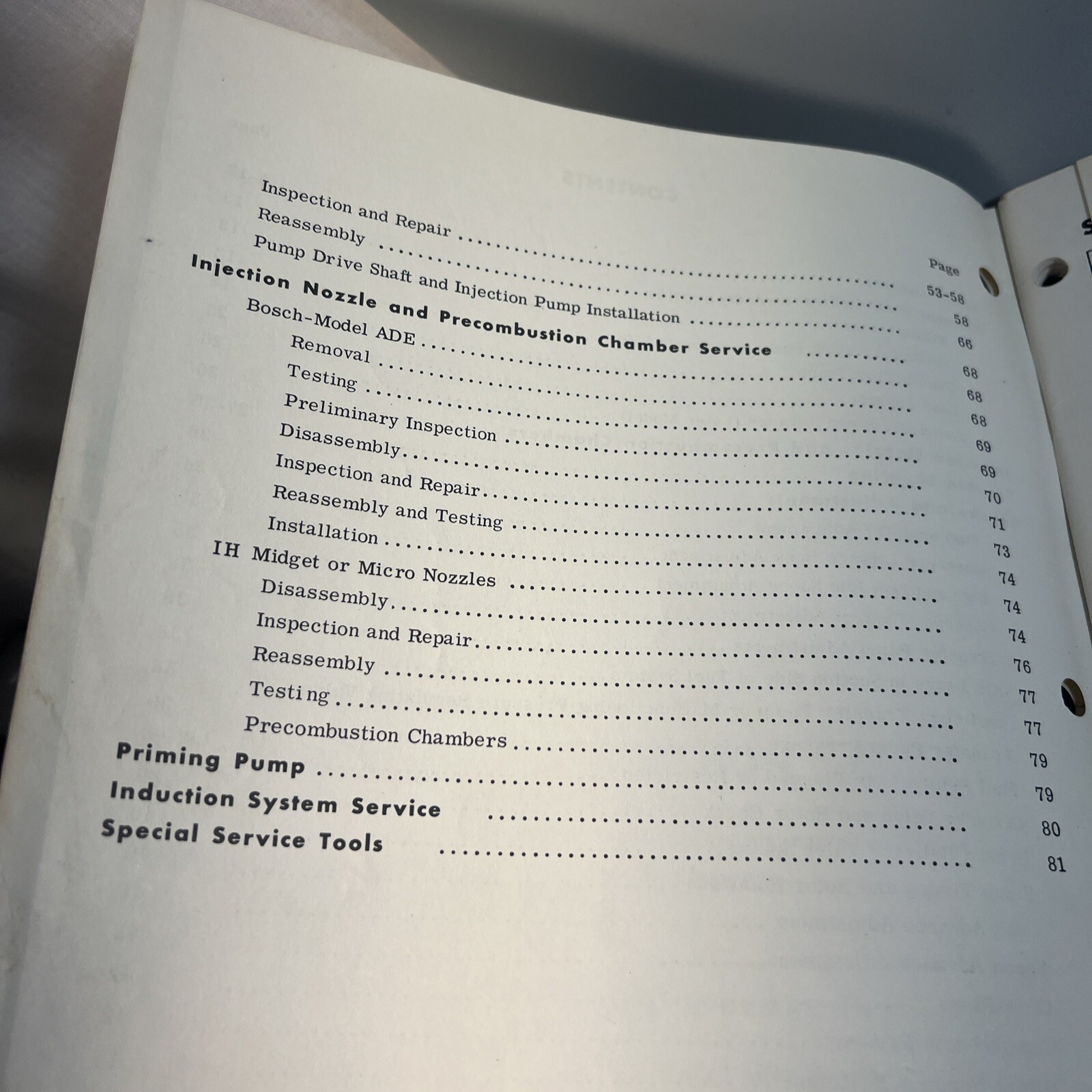 INTERNATIONAL FARMALL D-236 D-282 FUEL SYSTEM SERVICE SHOP REPAIR MANUAL GSS1010