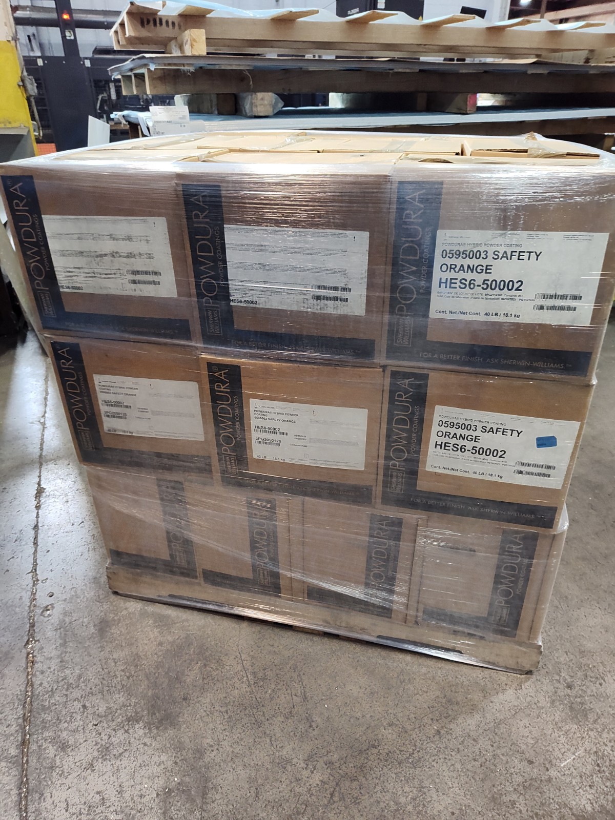 Sherwin-Williams Powdura Hybrid Powder Coating Safety Orange HES6-50002 40 LB EA