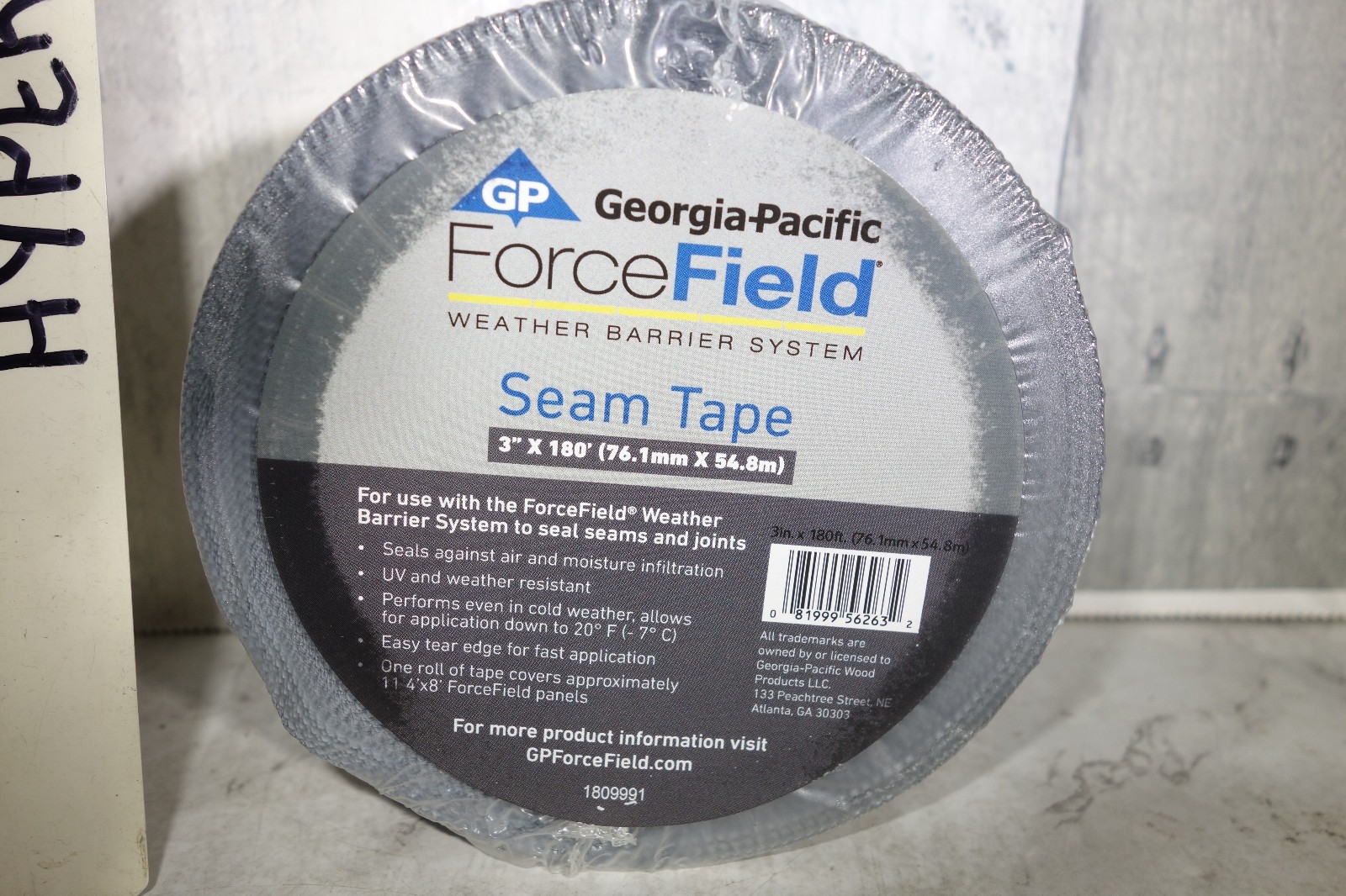 Georgia-Pacific ForceField Seam Tape 3″ x 180′ Weather Barrier Tape Roll