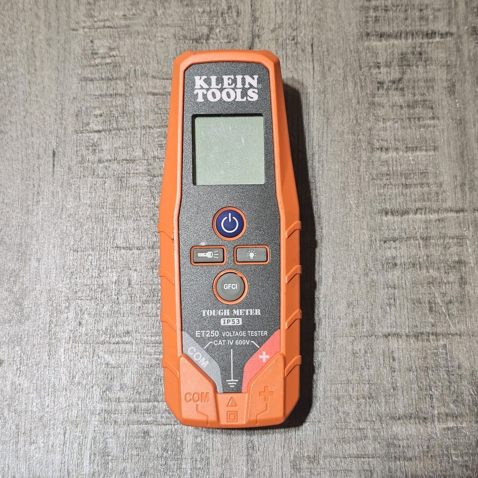Klein Tools Tough Meter IP53 ET250 Voltage Tester Cat IV 600V No leads