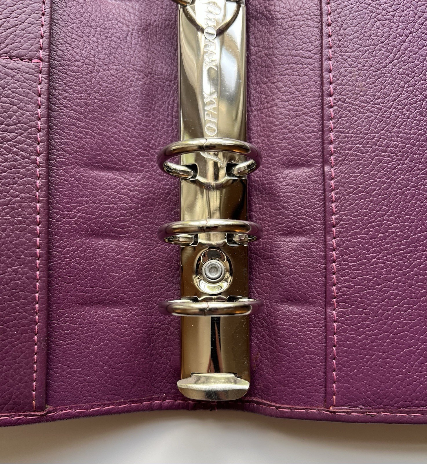 Filofax Aston Organizer “Orchid” Purple Deluxe Leather Personal Size EUC