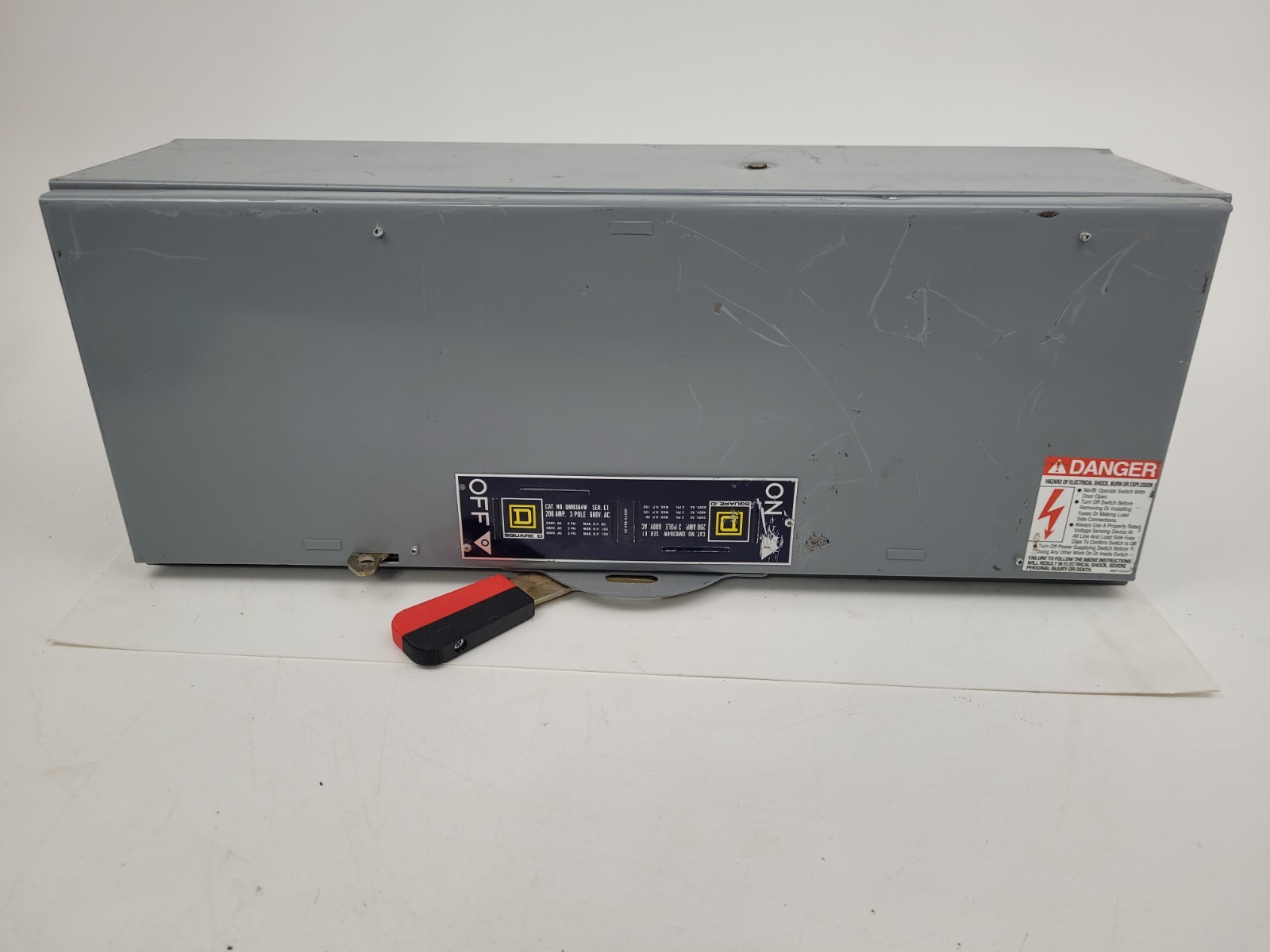 QMB364W Square D 200A 600V Fusible Switch w/ A6D200R 200A Fuses -Next Day Option
