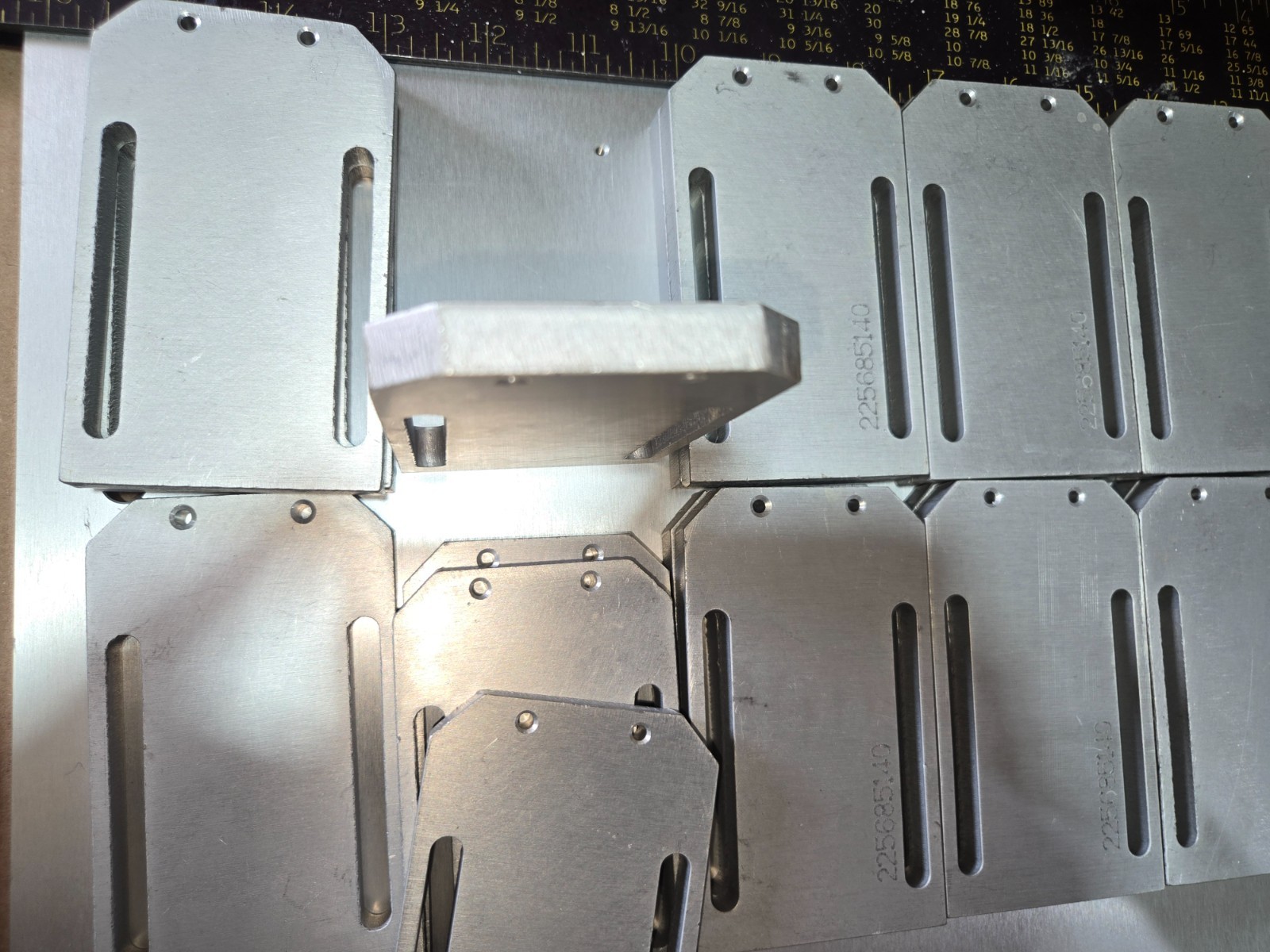 Aluminum Mounting Plate Block 3/8″ Thick 4 3/8″ x 2 1/2″ NEW LOT OF 23