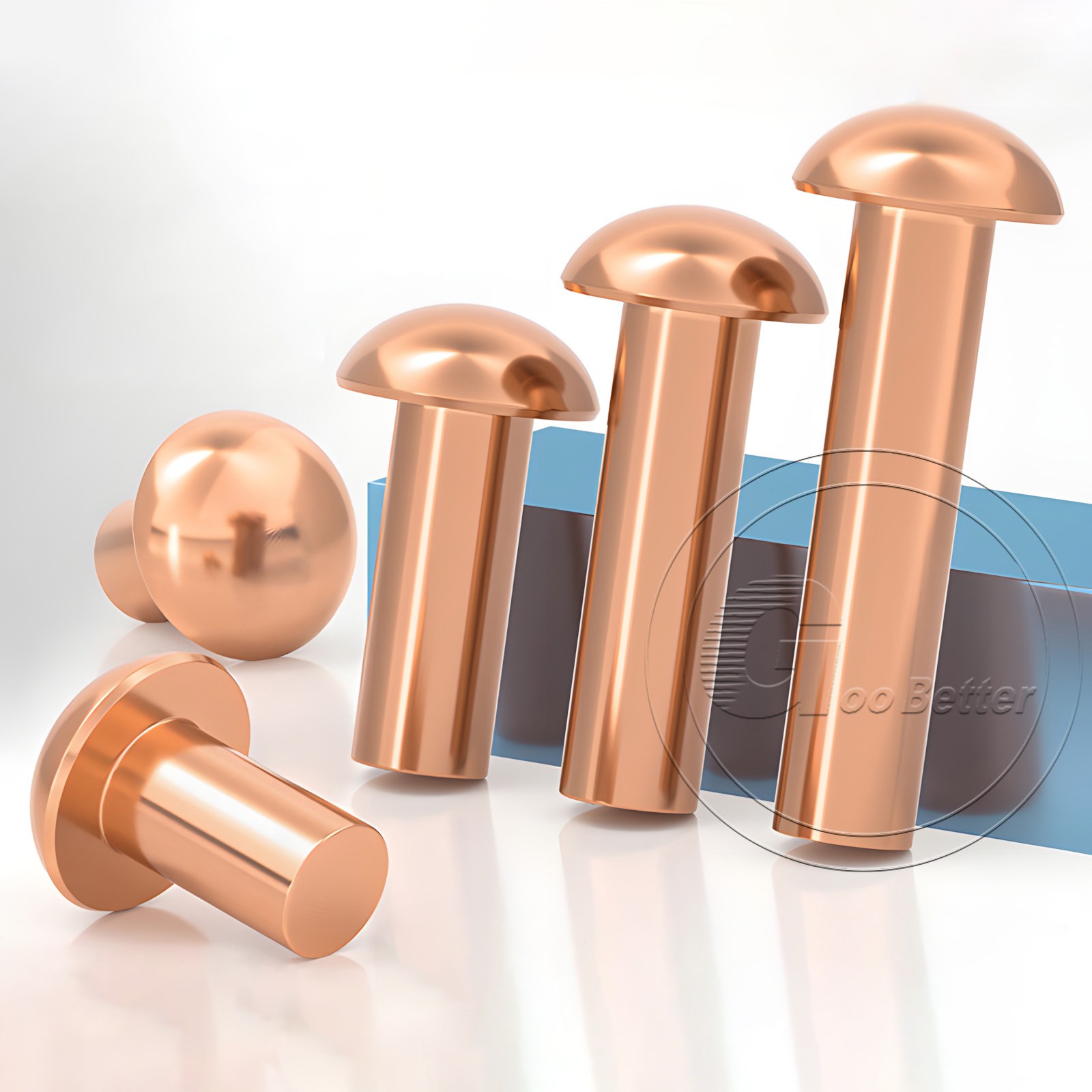 Solid Copper Round Head Rivets 1.5mm 2mm 2.5mm 3mm 4mm 5mm 6mm 8mm DIN 660