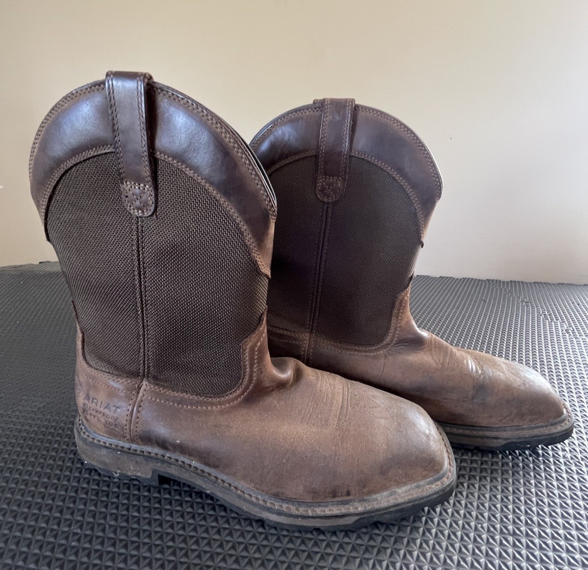Ariat Work Men’s Western Boot Steel Work Boot, Round Toe, Sz 12EE, Brown