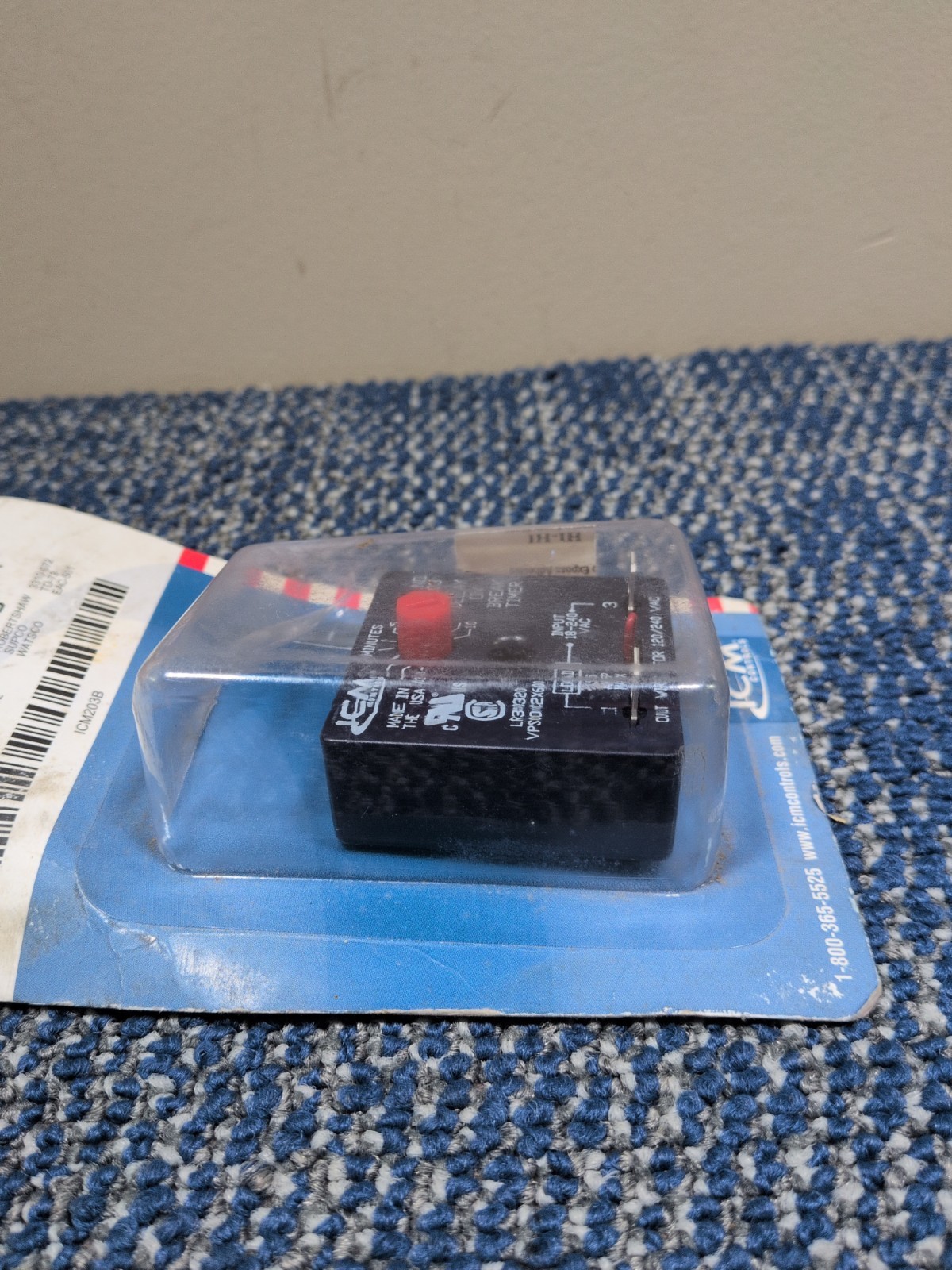 ICM Control ICM203B Delay on Break Timer .03-10 Minute Adjustable 18-240 VAC NOS