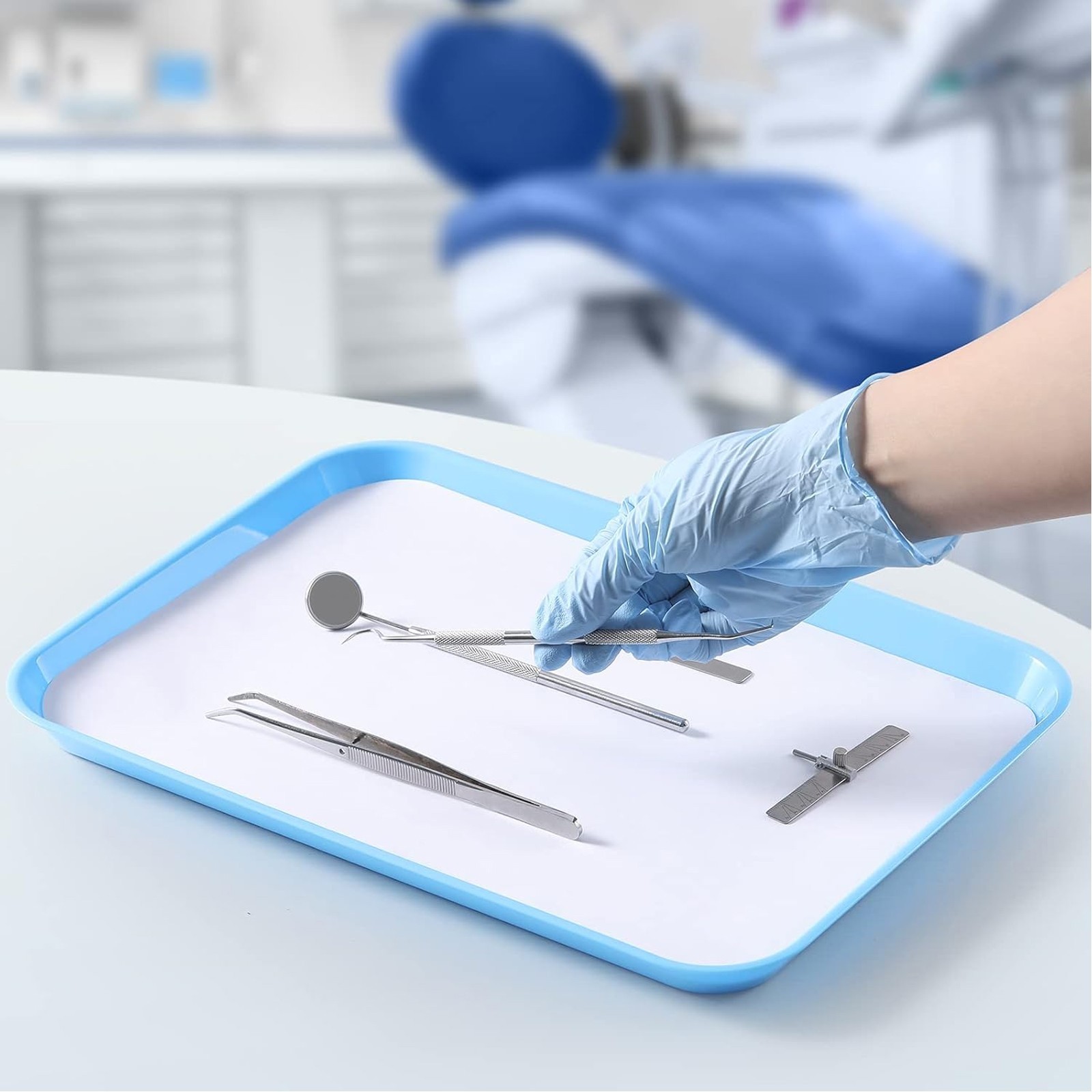 White Dental Medical Tattoo Tray Paper Cover for Size «B» Trays-8.25 «x 12.25»