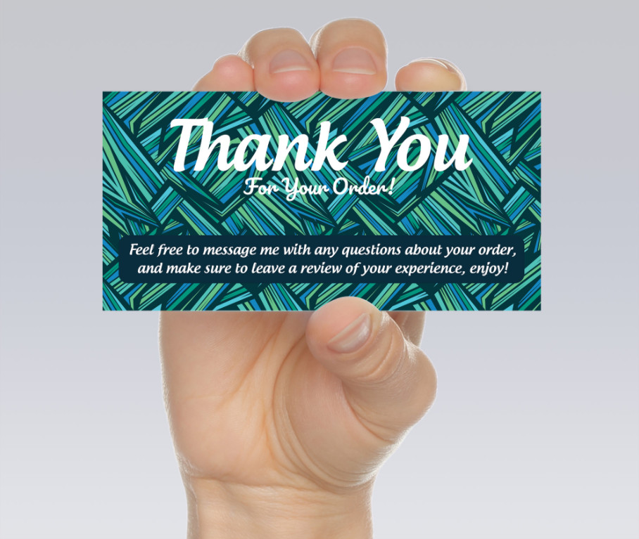 Small Business Thank You For Your Order Business Cards – 25/50/100/200 Pieces