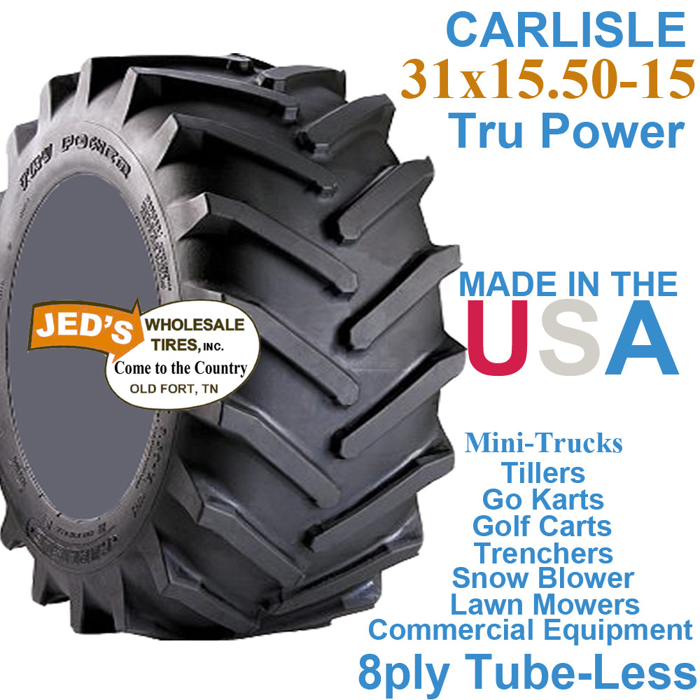 31×15.50-15 31×1550-15 31/15.50-15 Compact Tractor Trencher AG R-1 LUG TIRE 8ply