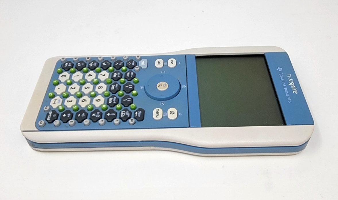 Texas Instrument Ti-Nspire Graphing Calculator Light Blue Gray NO COVER (READ)