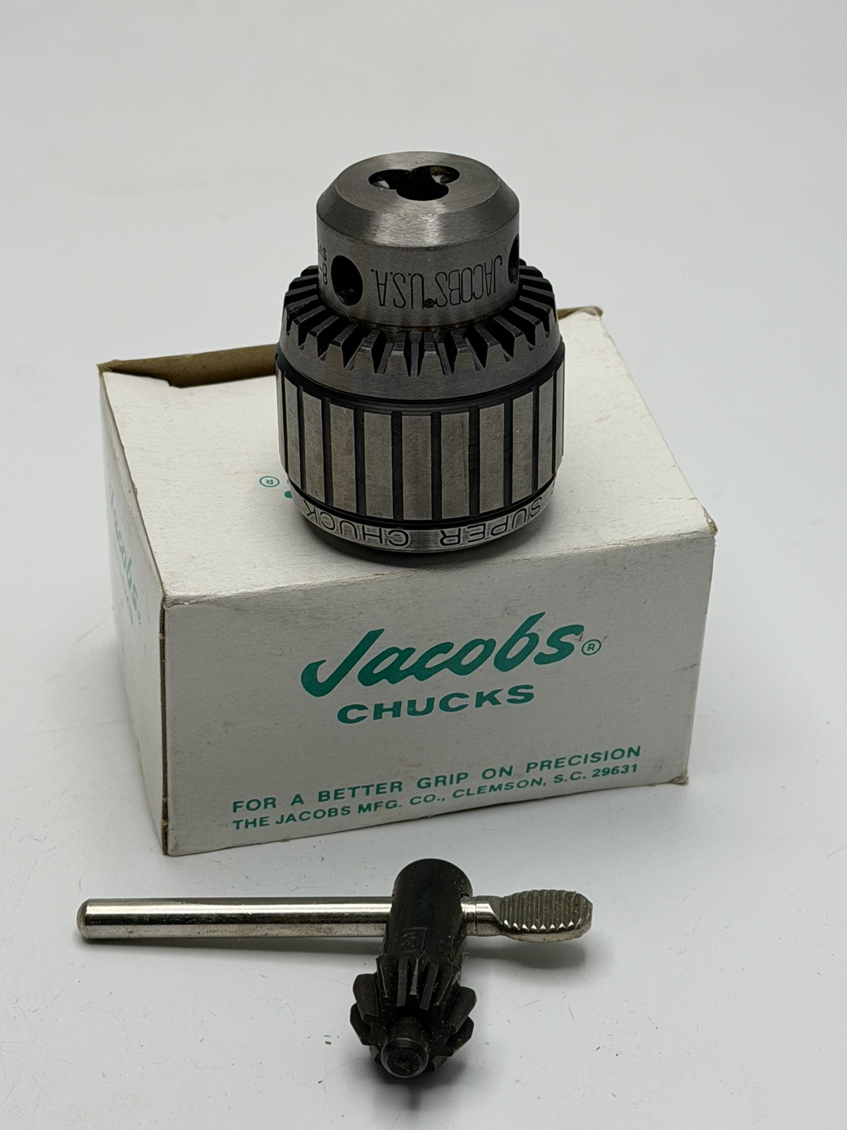 NEW Jacobs 8-1/2N 2SJT Ball Bearing Super Chuck 0-1/4″ Cap 1/2” Shank & Key