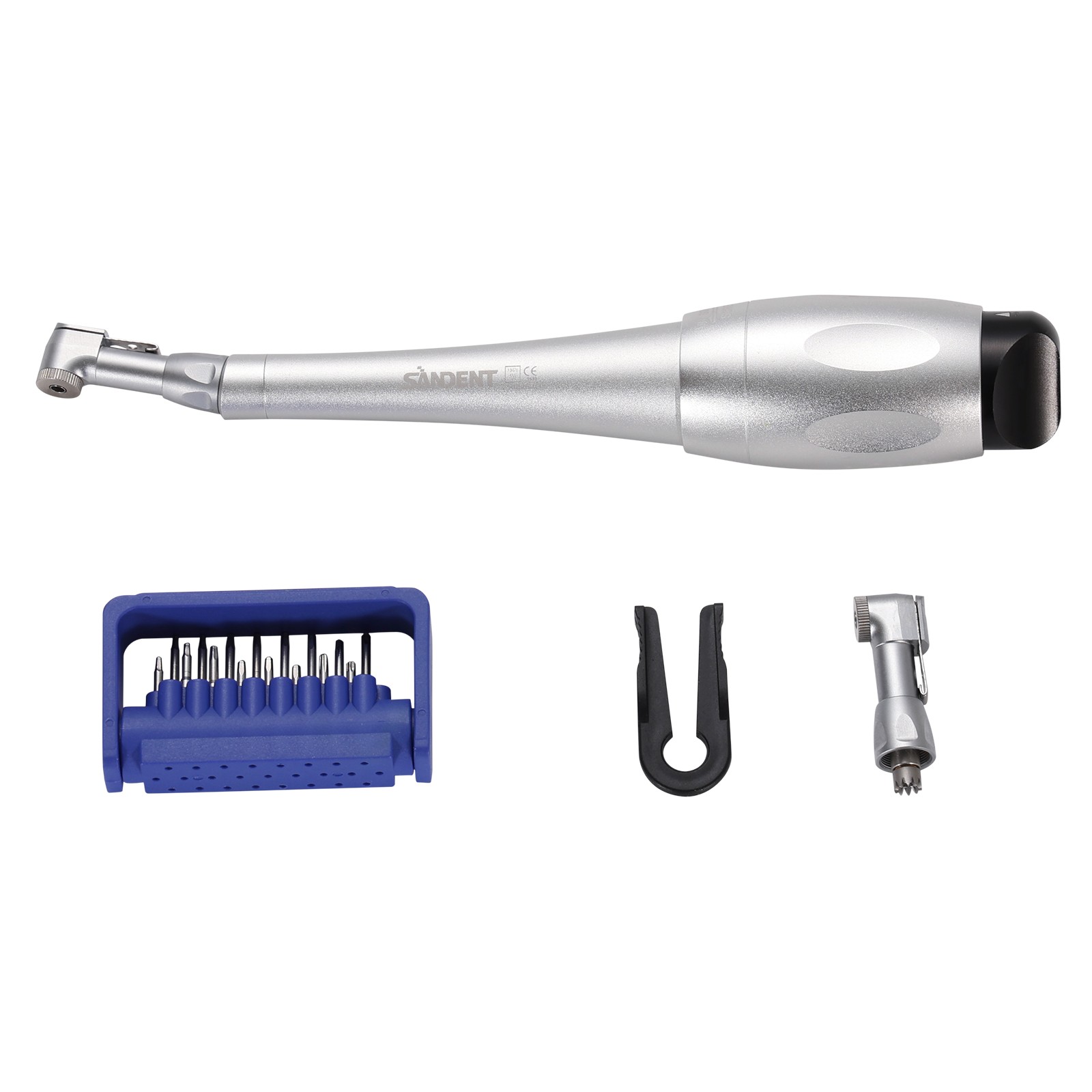 Universal Dental Implant Kit Torque Wrench Contra Angle & 16pcs Drivers Sliver