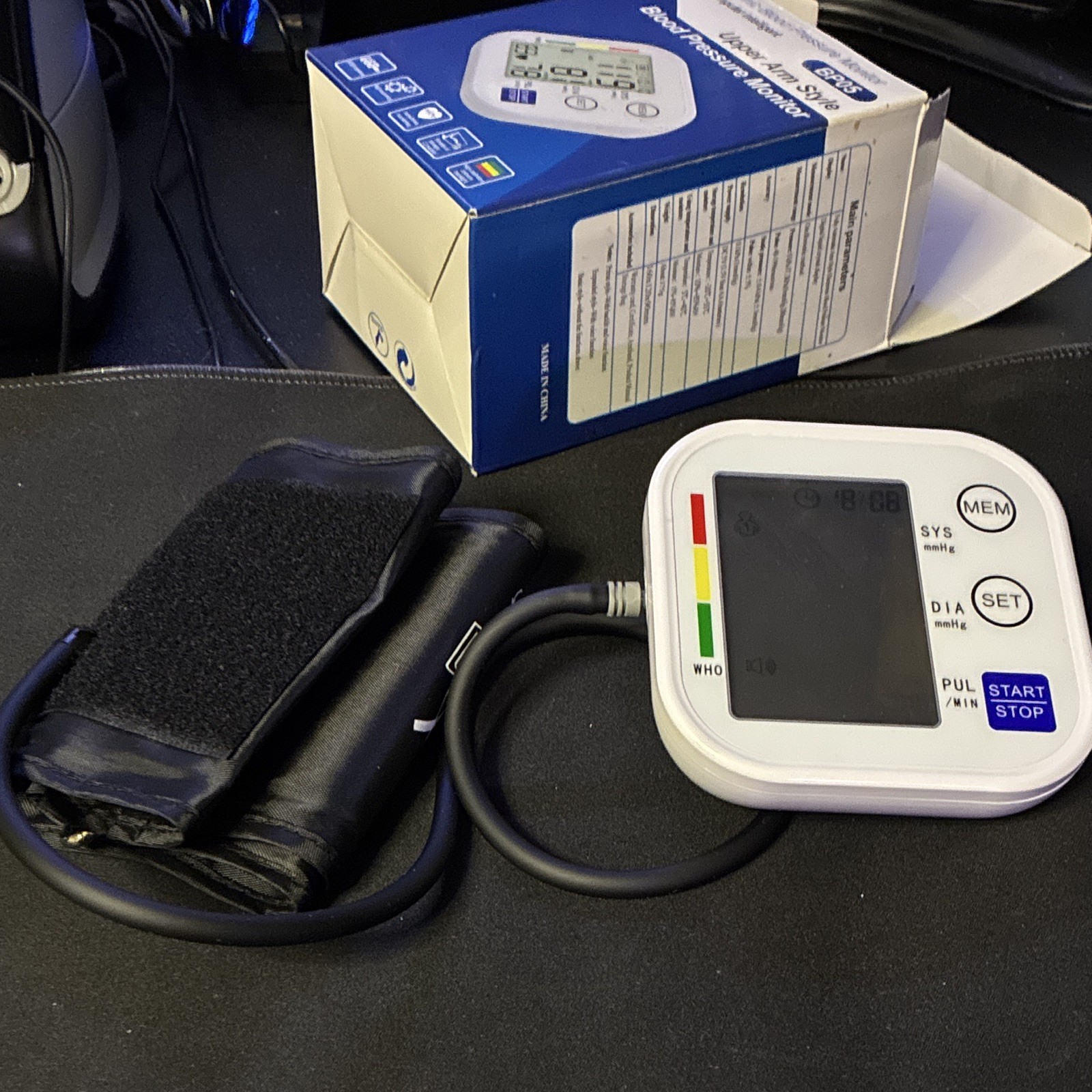 Upper Arm Automatic Digital Blood Pressure Monitor BP05 w/ Backlight, Adult Cuff