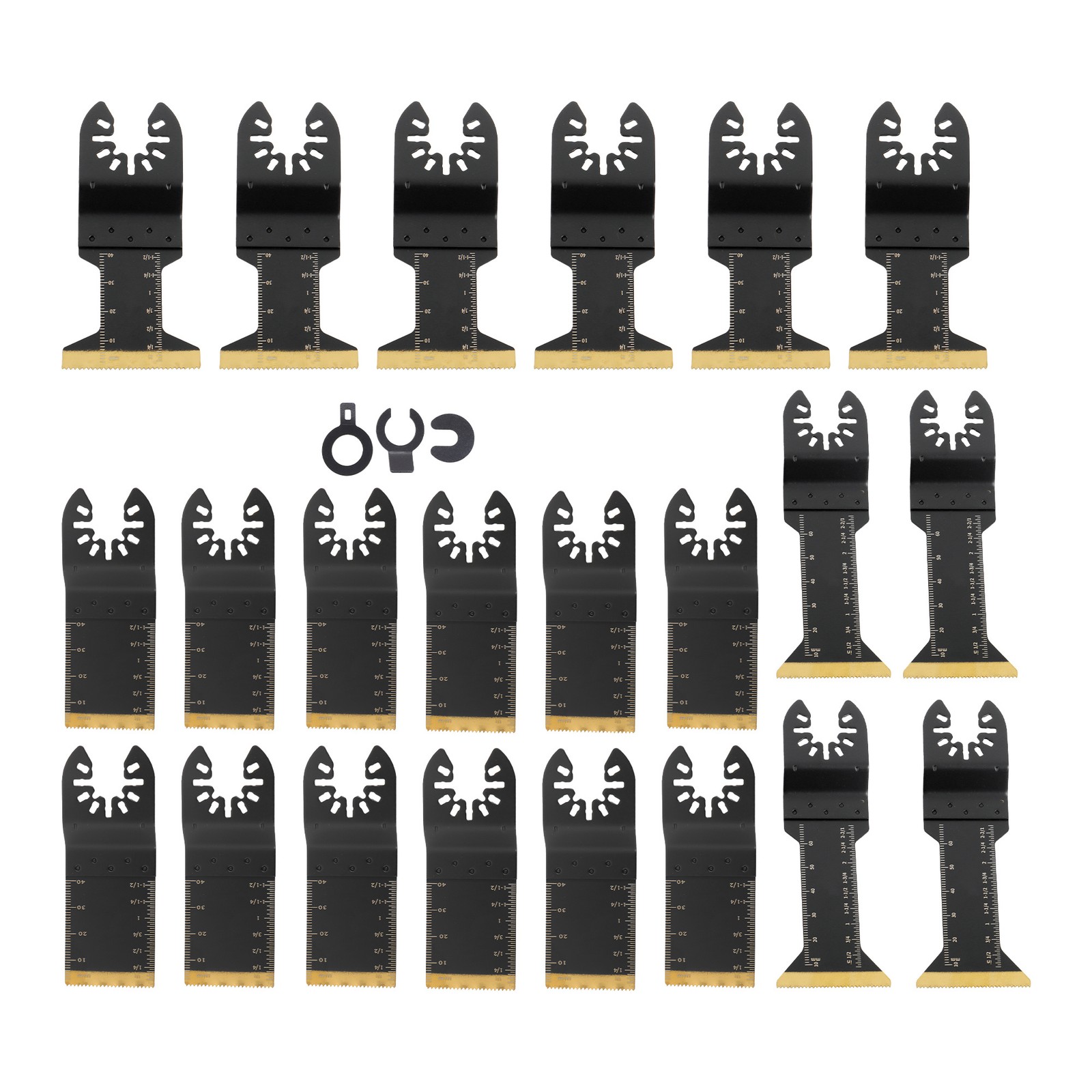 Titanium Oscillating Saw Blades Kit 22 PCS Multitool Cutting Blades for Metal