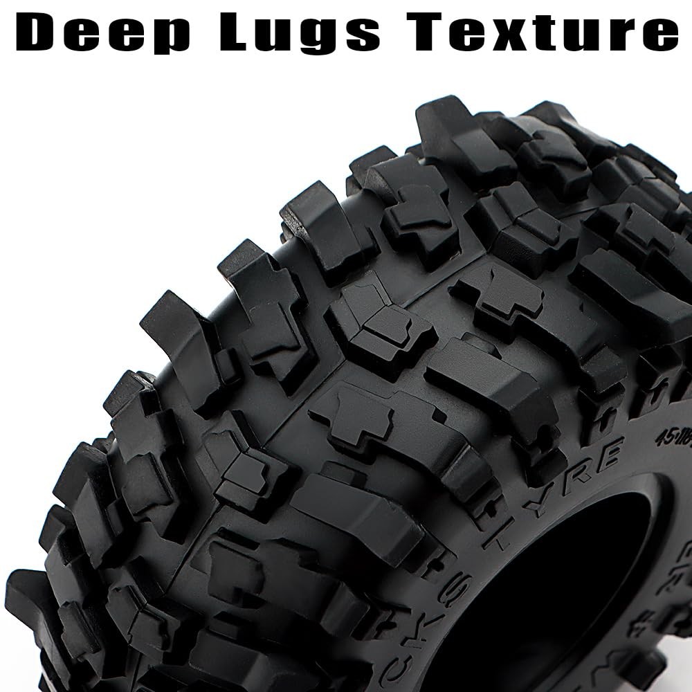 Globact 1.9 Crawler Tires 1/10 Rc Tires Rubber Tires 118 45Mm For 1/10 Trx4