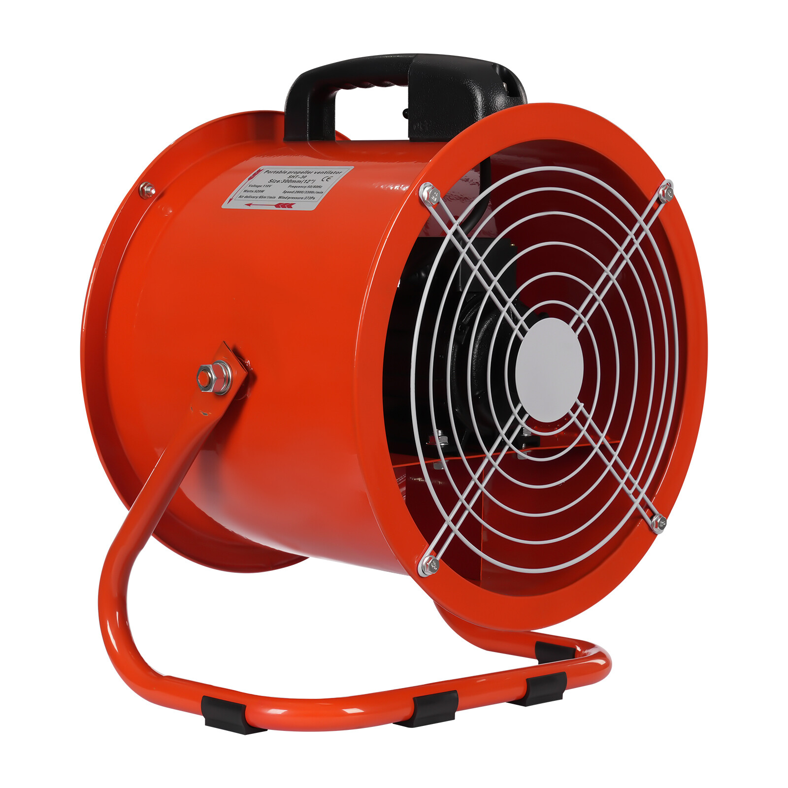 Axial Blower Exhaust Fan 12″ Portable Exhaust Fan Utility Blower Fan Ventilation