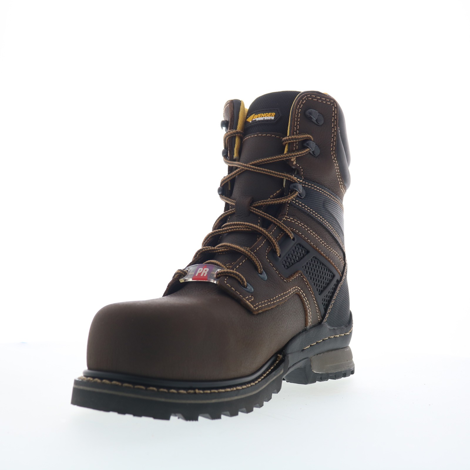 Avenger A-Max Dozer 8 – Composite Toe WP EH PR SR Mens Brown Wide Work Boots