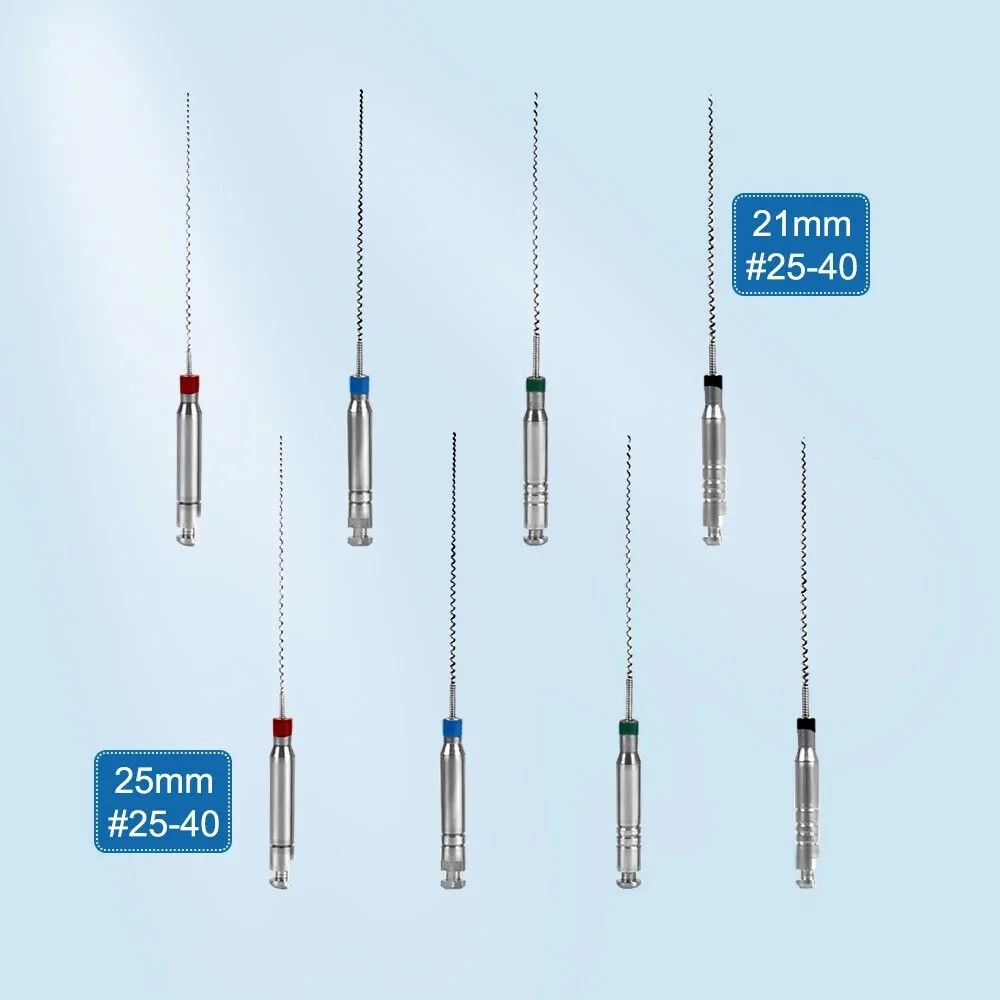 4Pcs/Box Dental Paste Carrier Spiral Fillers Engine Use Stainless Steel 25#-40#