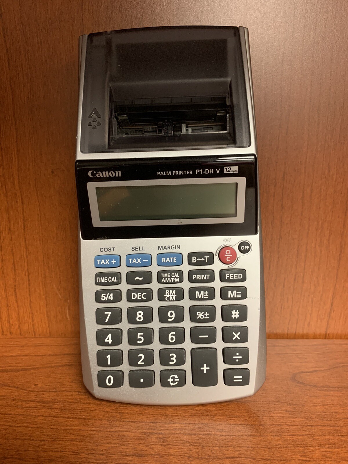 Cannon Palm Printer P1-DH V 12 Digit, Batteries Only, No A/C Adapter ~Calculator