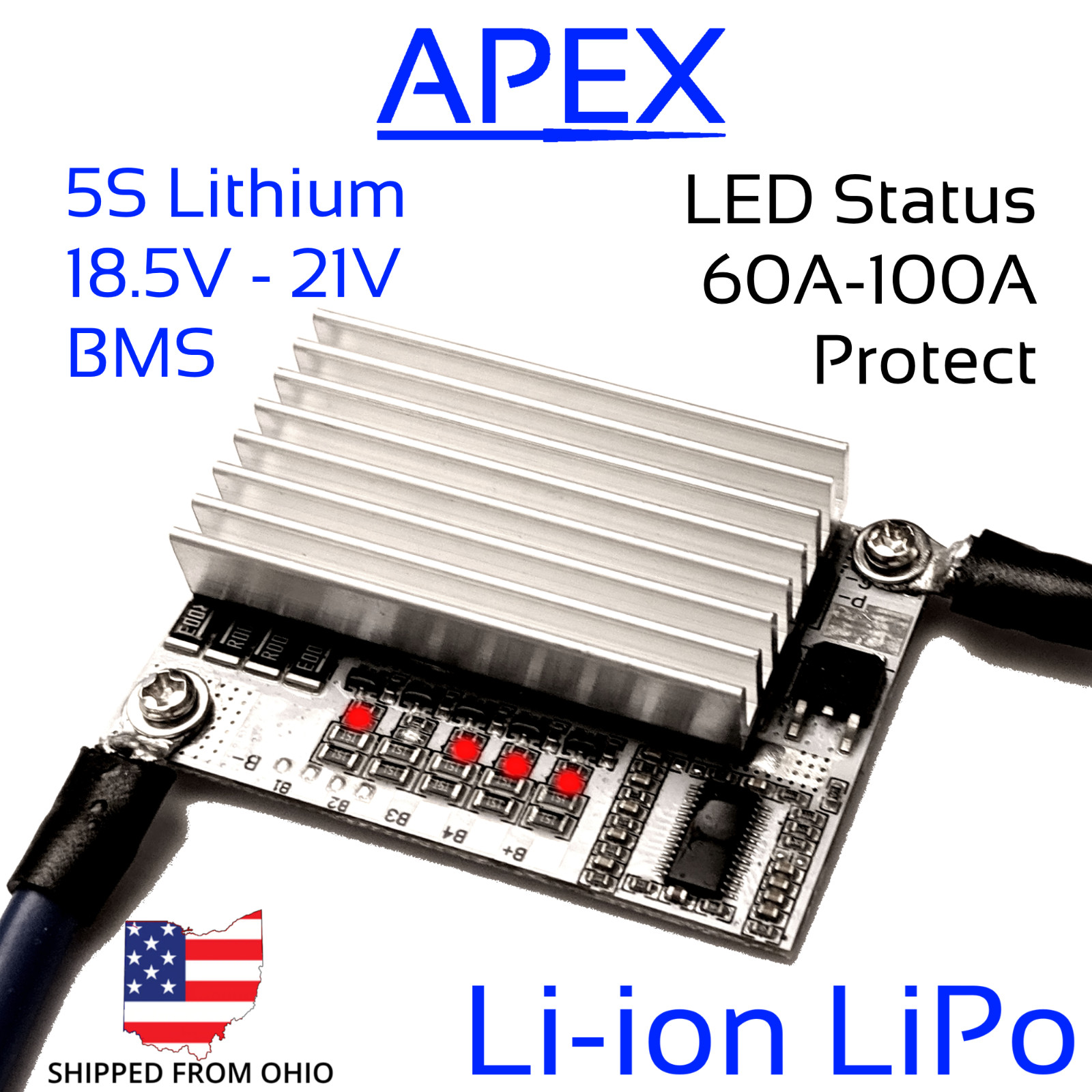 5S 60A 18.5v 21V Li-ion LiPo Lithium BMS Battery Balance 3.7v