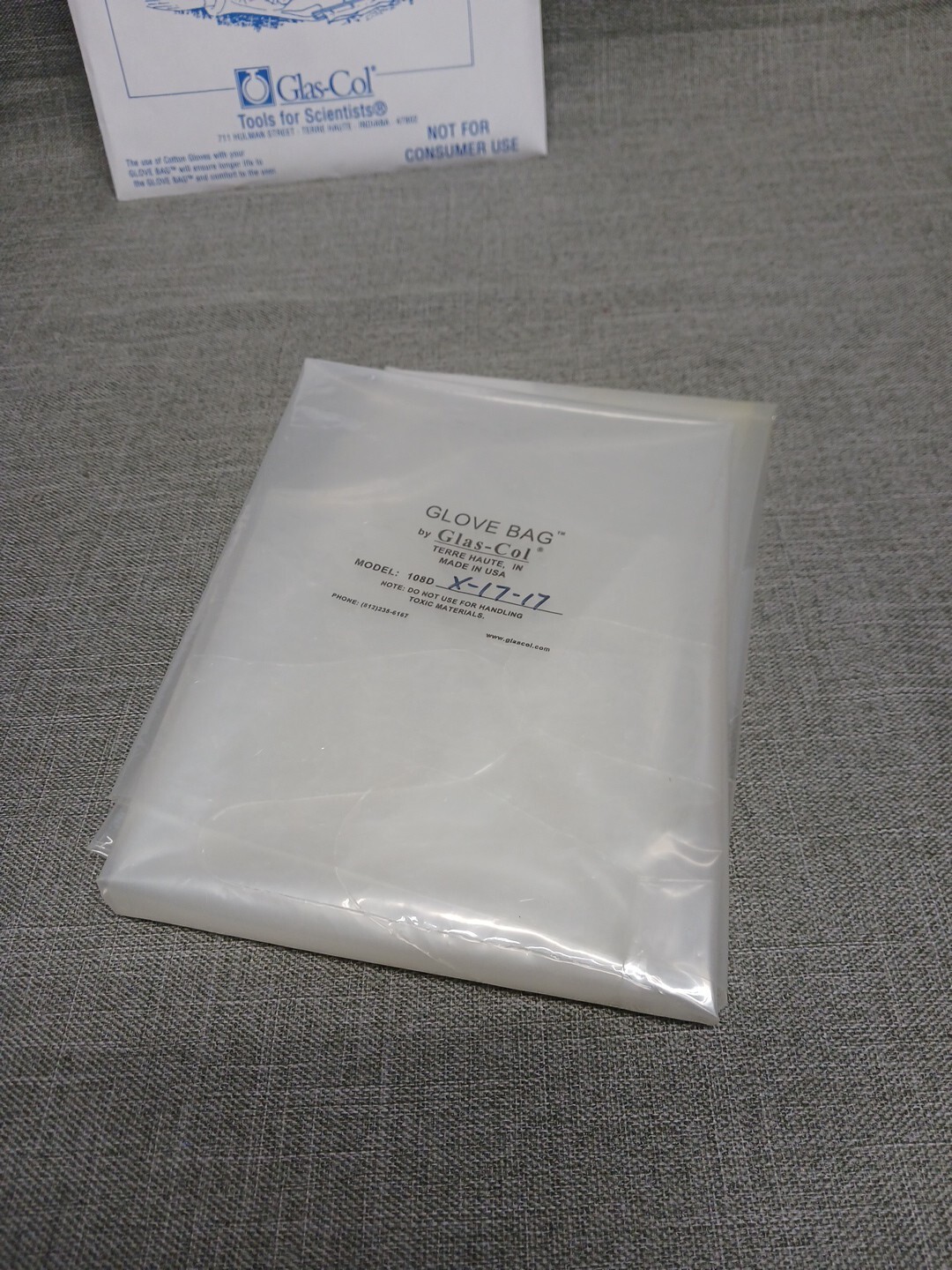Glas-Col Glove Bag X-17-17 Inflatable Glove Chamber Tools For Scientists
