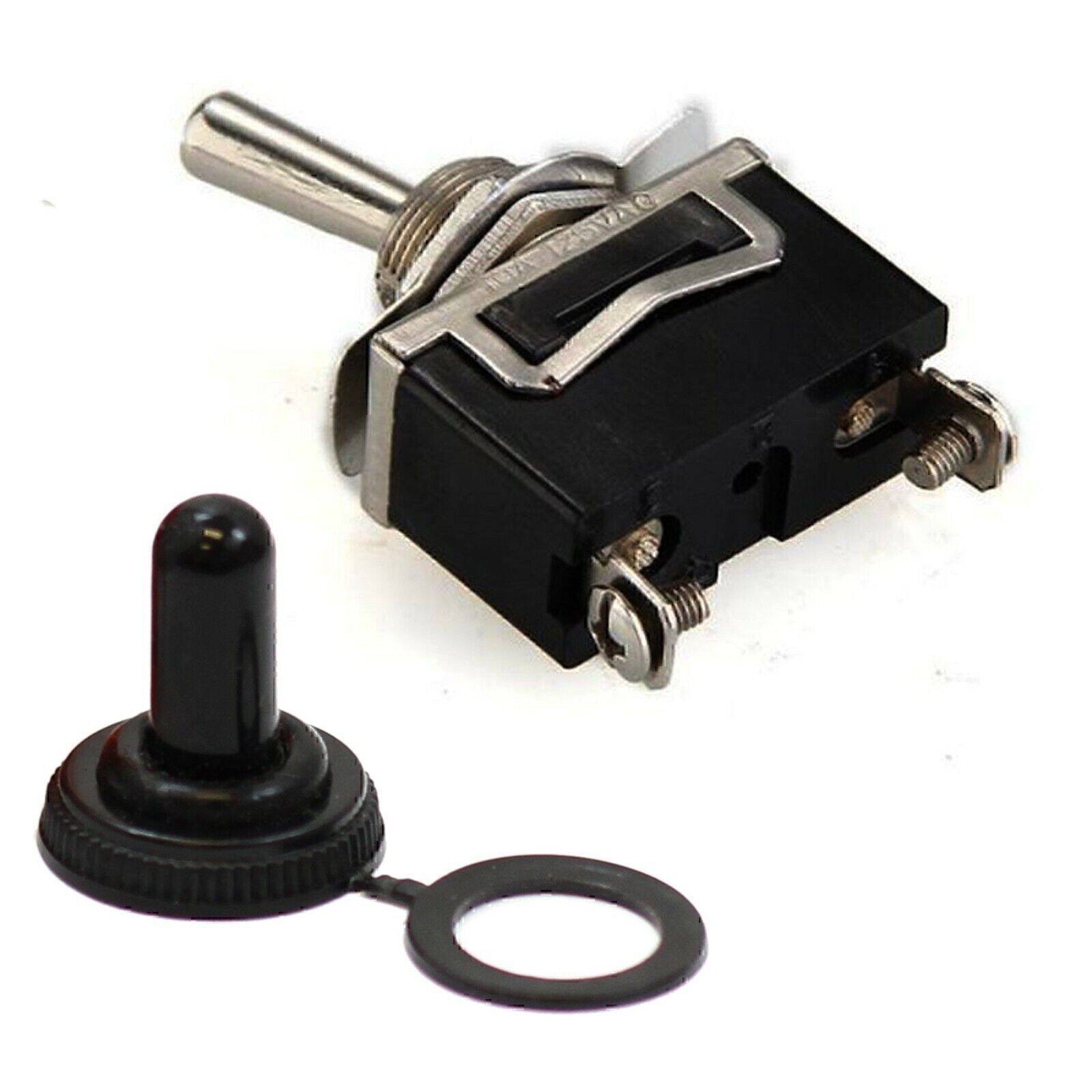 5X Toggle SWITCH ON/OFF Heavy Duty 15A 250V SPST 2 Terminal Car Boat Waterproof*