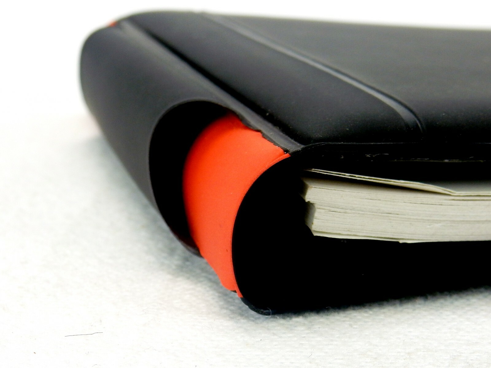 Pocket Jotter Notebook, Padded Cover, Black & Red, Spiral Note Pad, Sweda #VP125