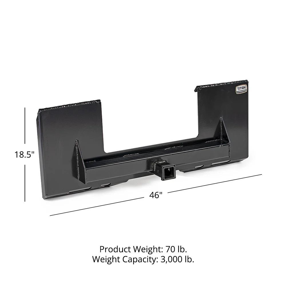 Titan Attachments Universal Cut Out Receiver Mount Plate, 1/4″ thick