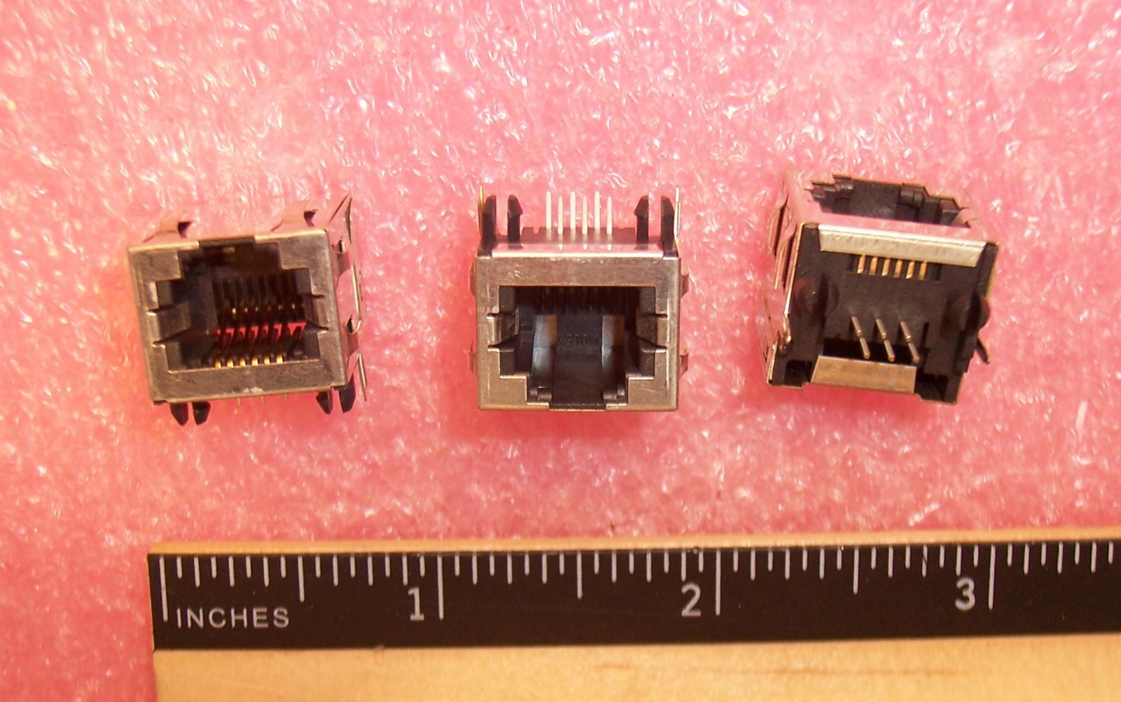 QTY (10) 43860-0005 MOLEX 6P6C Cat3 RJ-11 RJ-12 RJ-14 R/A SHIELDED MODULAR JACKS