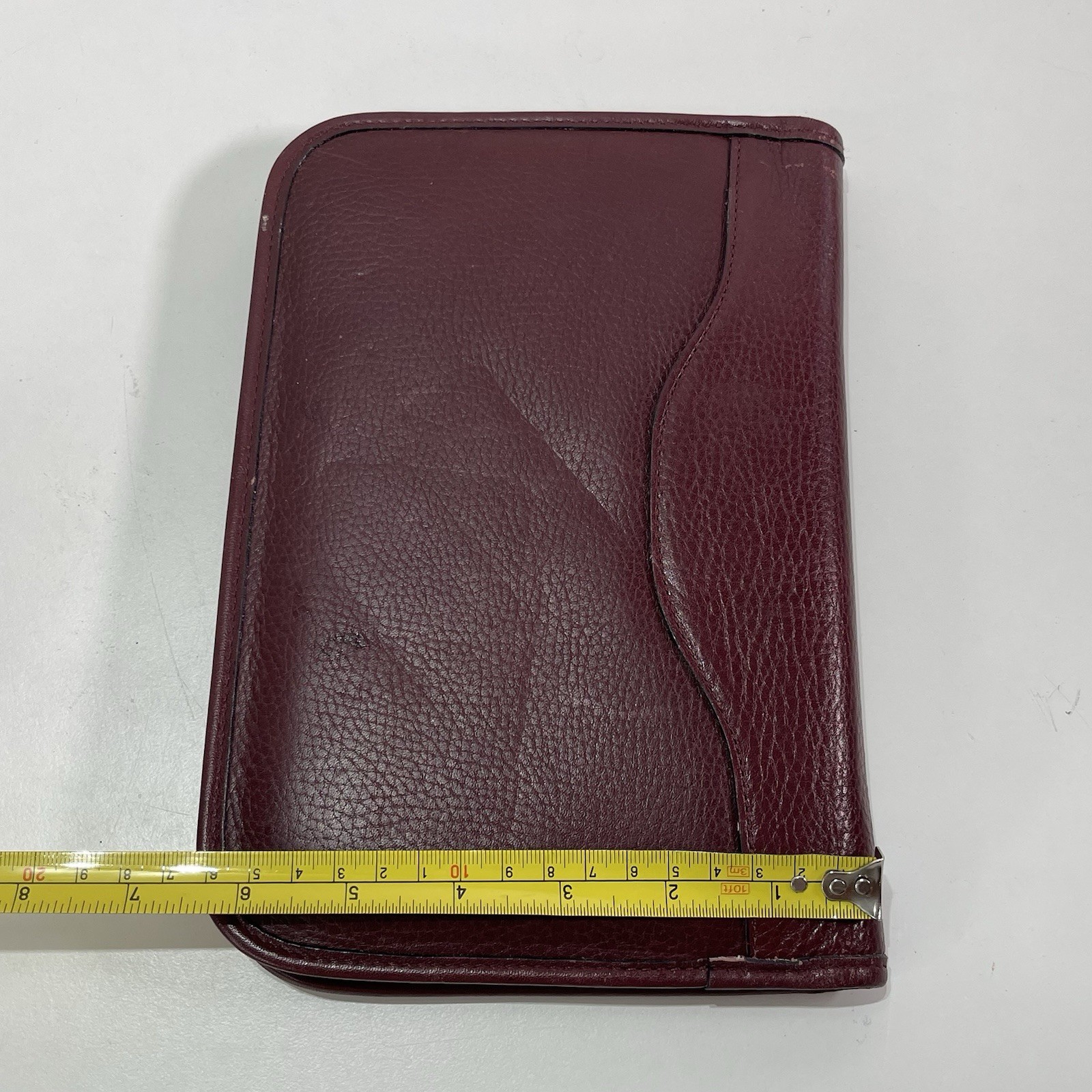 Vintage Del Rio Leathers Planner Organizer Burgundy Leather Notepad 10×6»