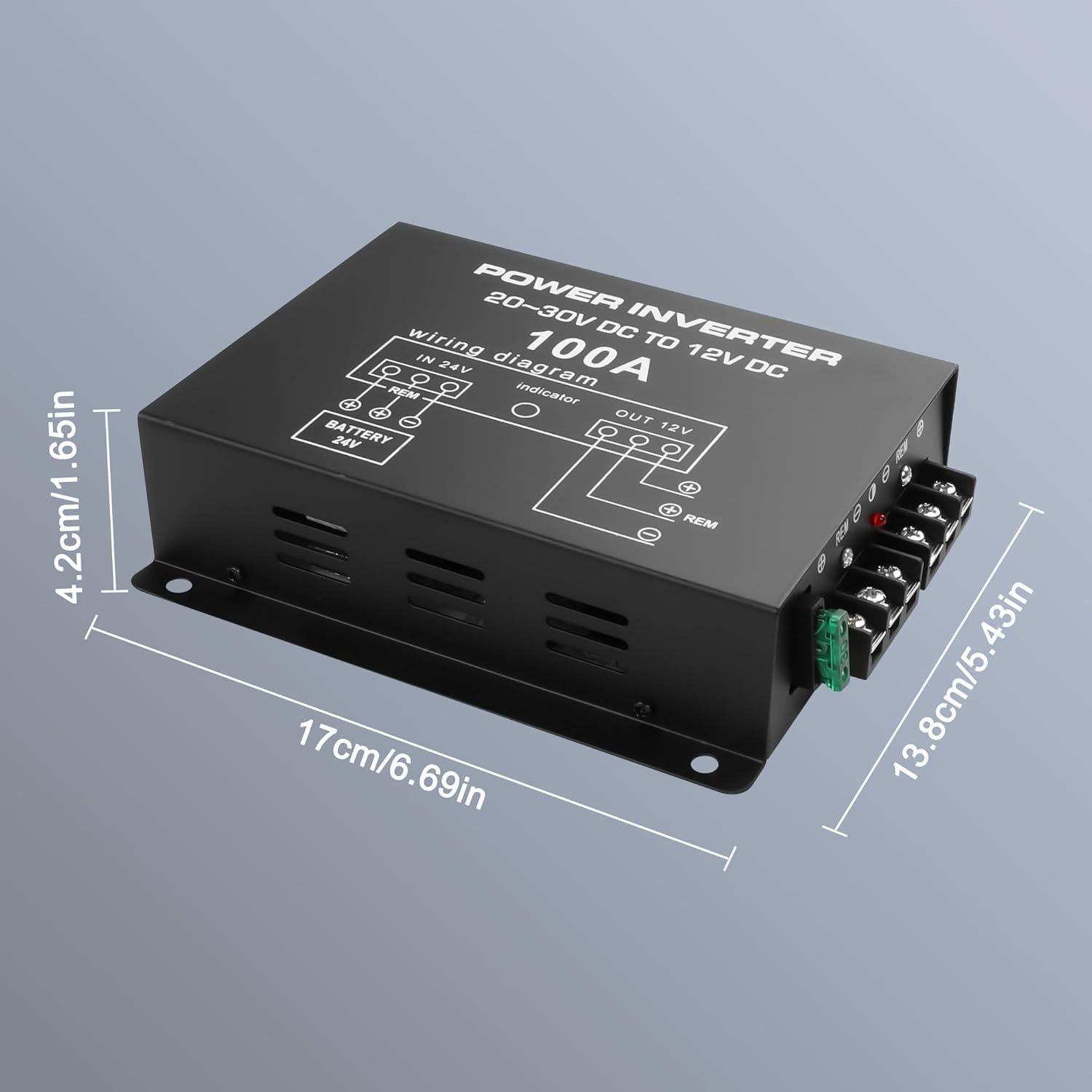 24V to 12V DC Step-Down Converter 100A 1200W for Car Truck Vehicle