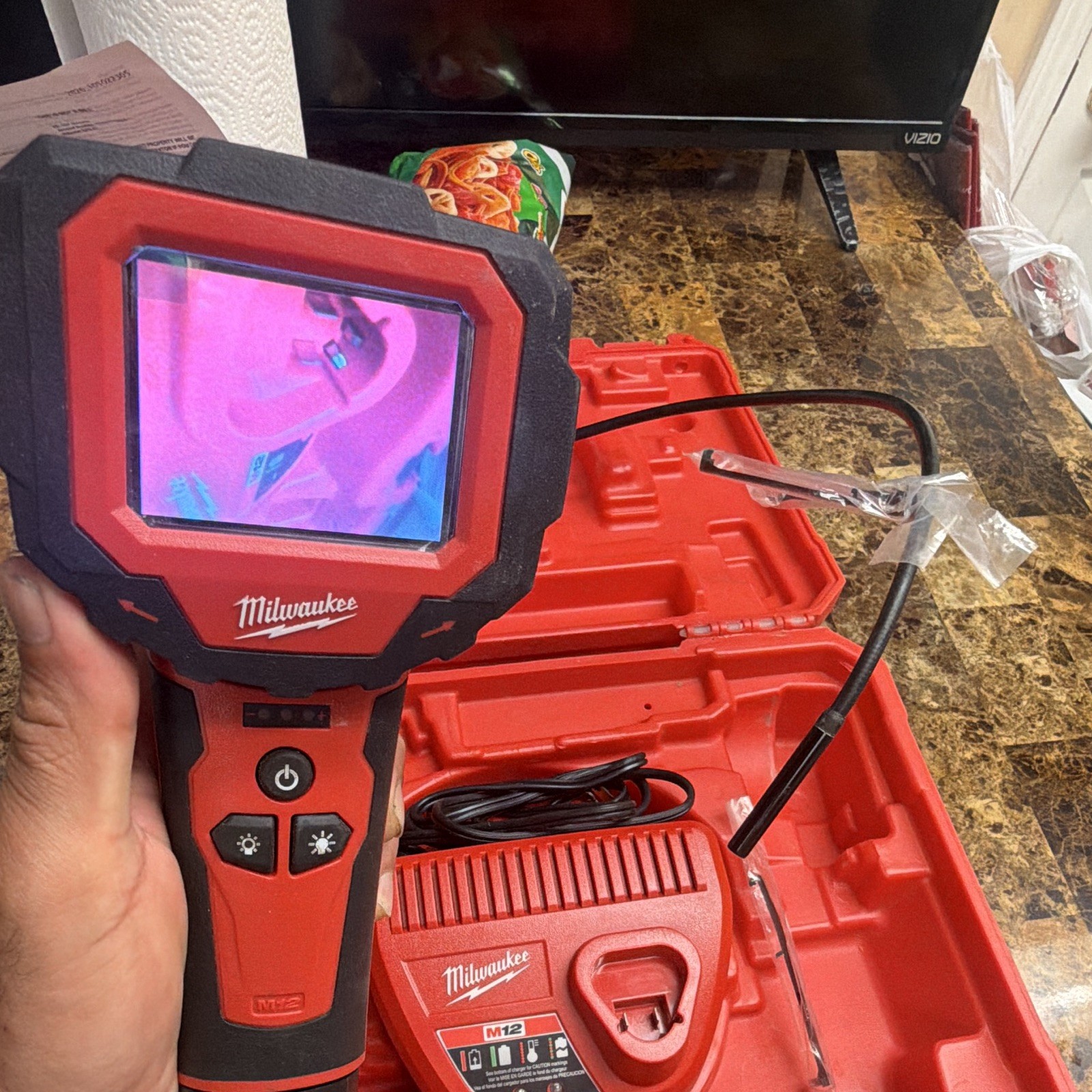 NEW Milwaukee M12 M-Spector 360 Kit with Case, & Charger (2313-21) W Battery