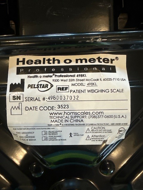 Health o meter Professional 498KL Digital Medical Scale Tested & Working No Adap