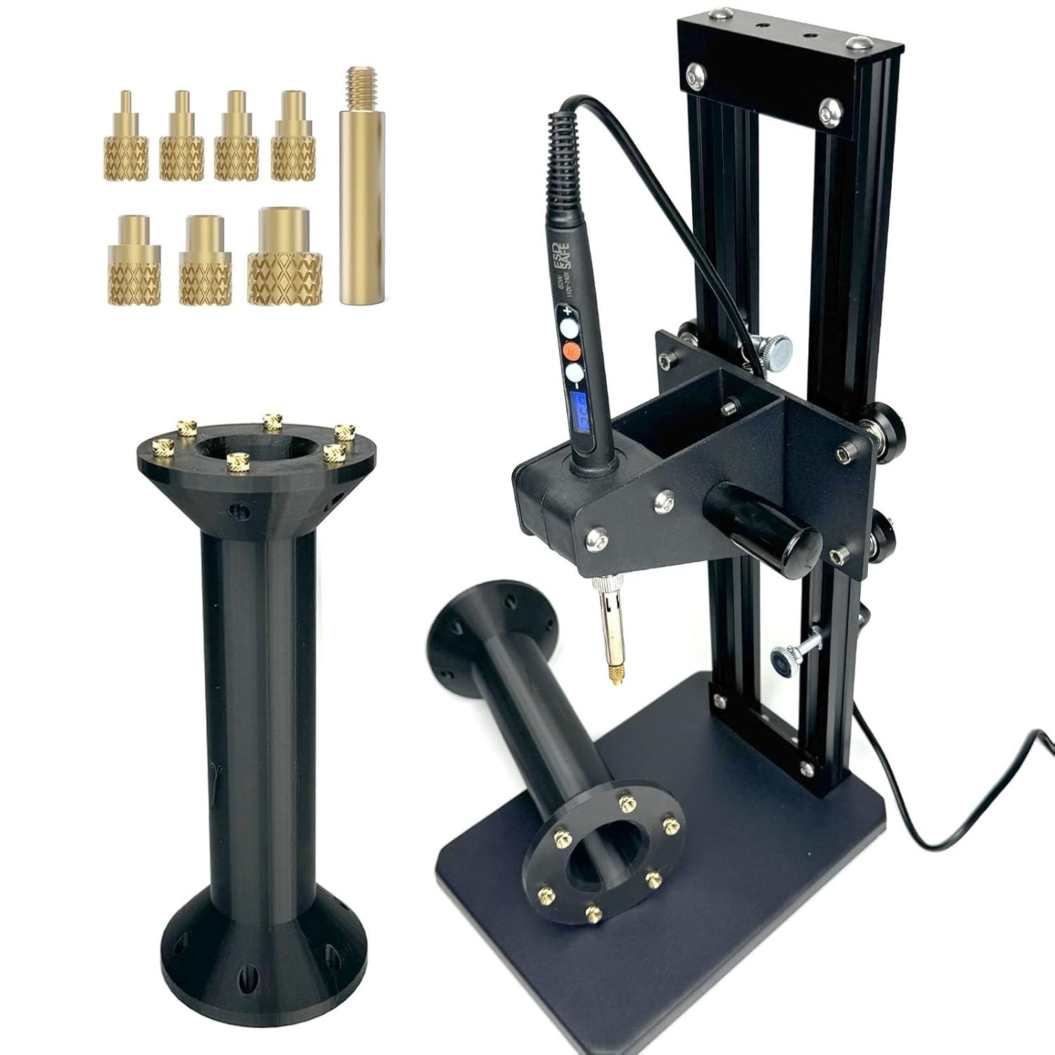Aluminum Vertical Heat Press Machine with 210mm Insertion Height & Quick Heating