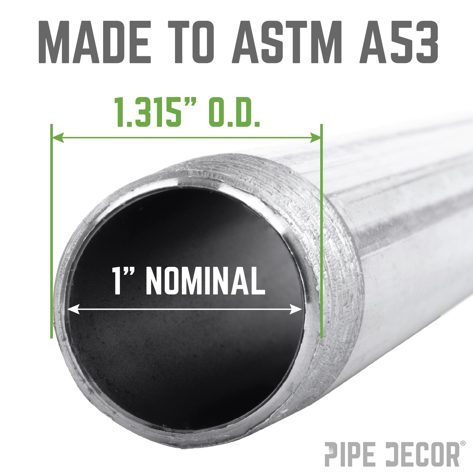 1 in. x 72 in. Galvanized Steel Pipe