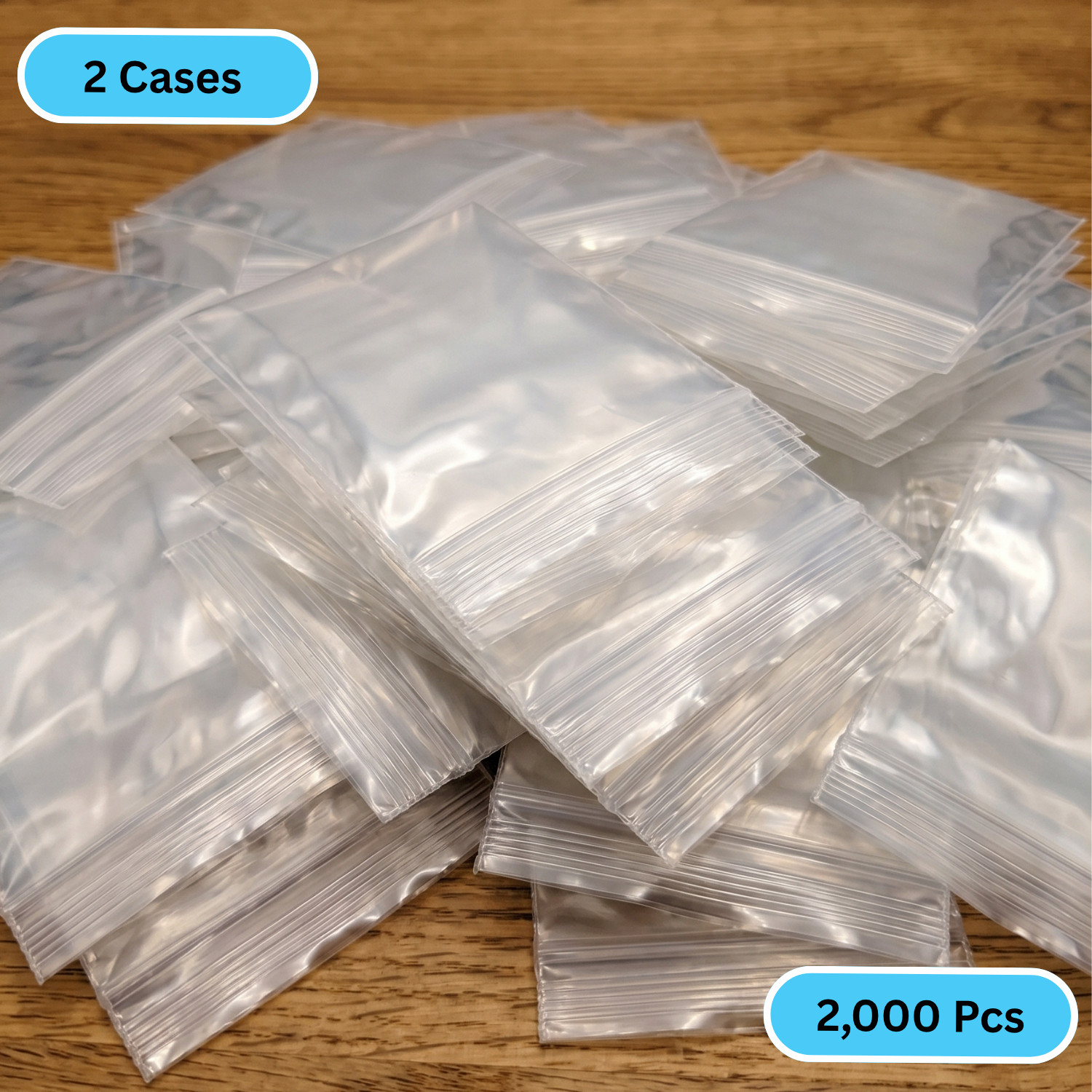 2 Mil Clear Reclosable Plastic Polybags 5″ x 8″ Top Seal w/ Hang Hole 2000 Packs