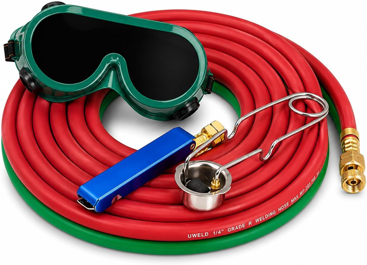 Stark USA Portable Oxygen Acetylene Welder Include Nozzles Cutting Torch, Brazin