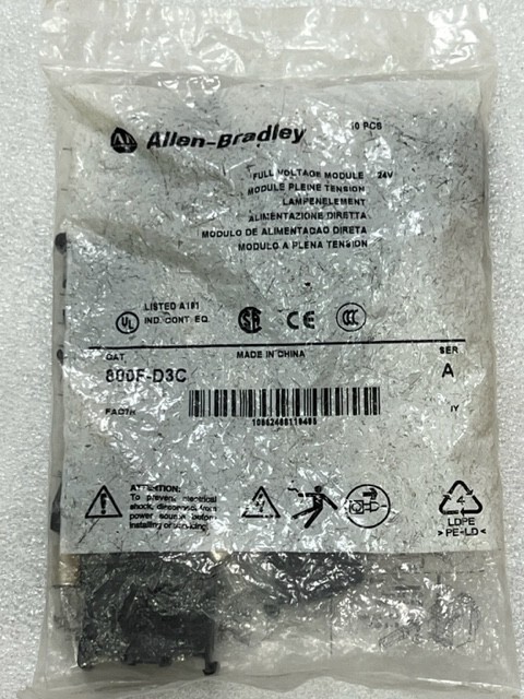 Bag of 10 pcs – 800F-D3C Ser A 24V Full Voltage Module New in Sealed Bag