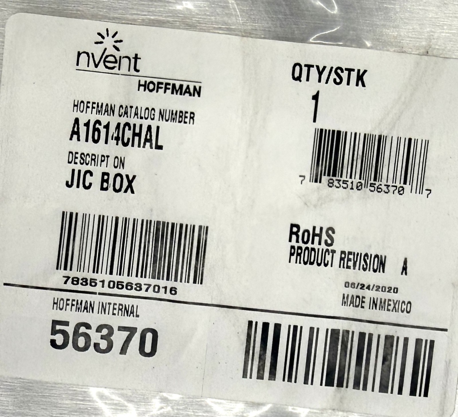 NVENT HOFFMAN NEMA JIC ELECTRICAL BOX 3RX NO. R-8520
