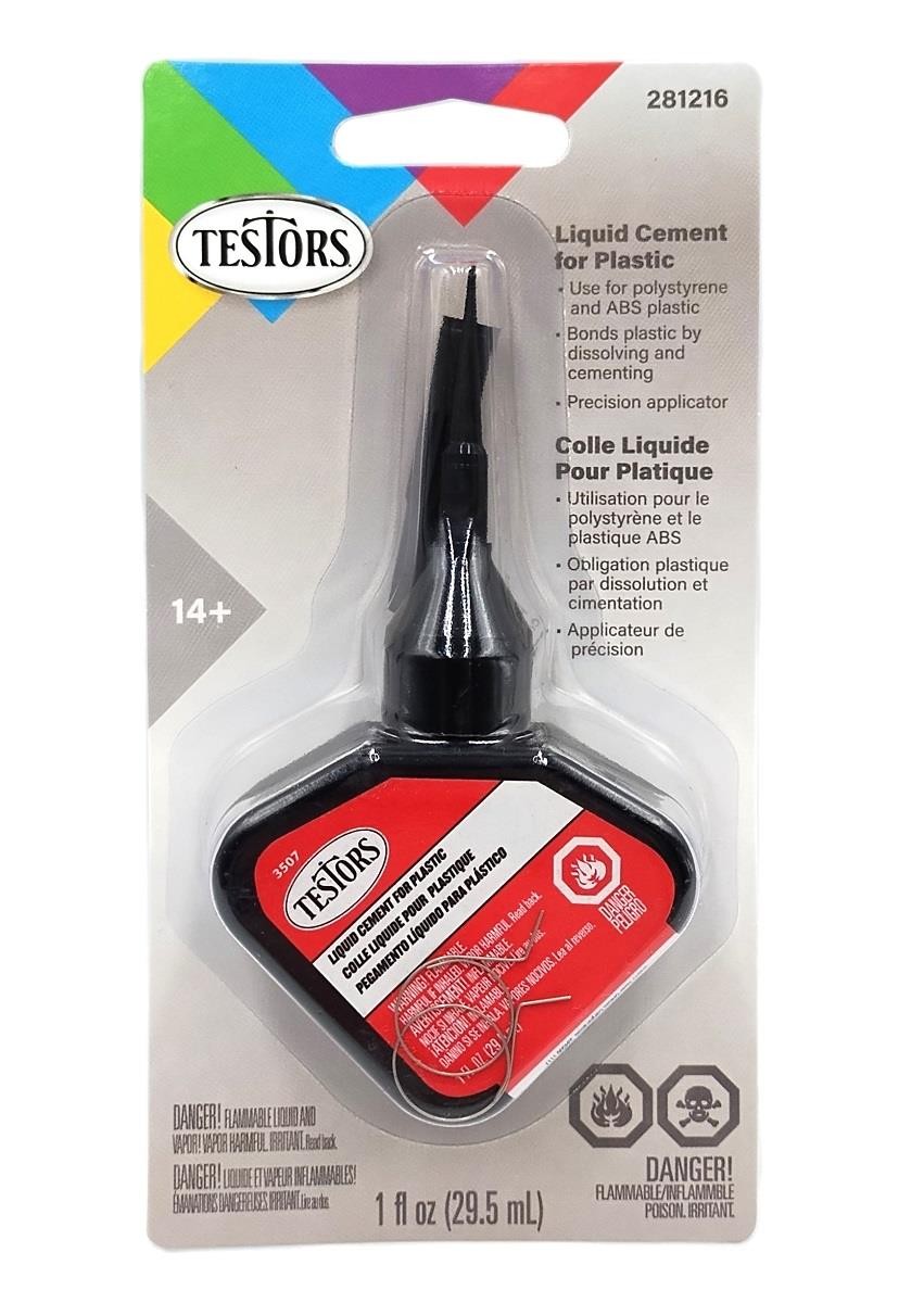 New Testors Fast Drying Liquid Cement For Plastic w/ Applicator 1 fl. oz.