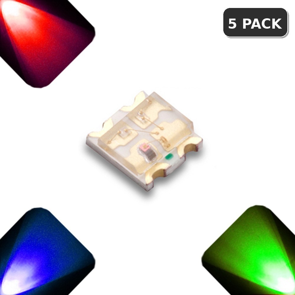 5 x 0807 0805 SMD RGB Fast Changing Ultra Bright LED Light Fading Blue Light
