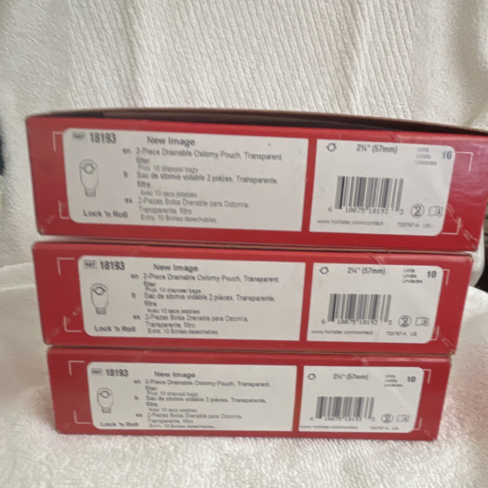 3 Box Bundle Hollister 18193 2-Piece Drainable Ostomy Pouch 2-1/4″ (57mm)